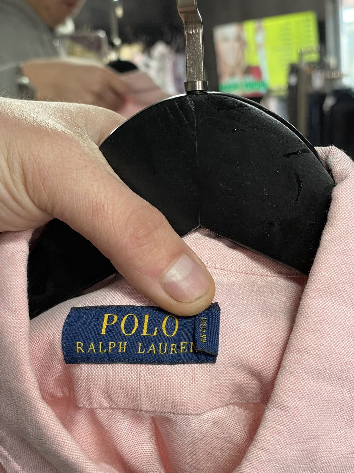 Polo Ralph Lauren men’s shirt from Ralph Lauren Polo line in a soft pink color Size 46L - 7 Thumbnail