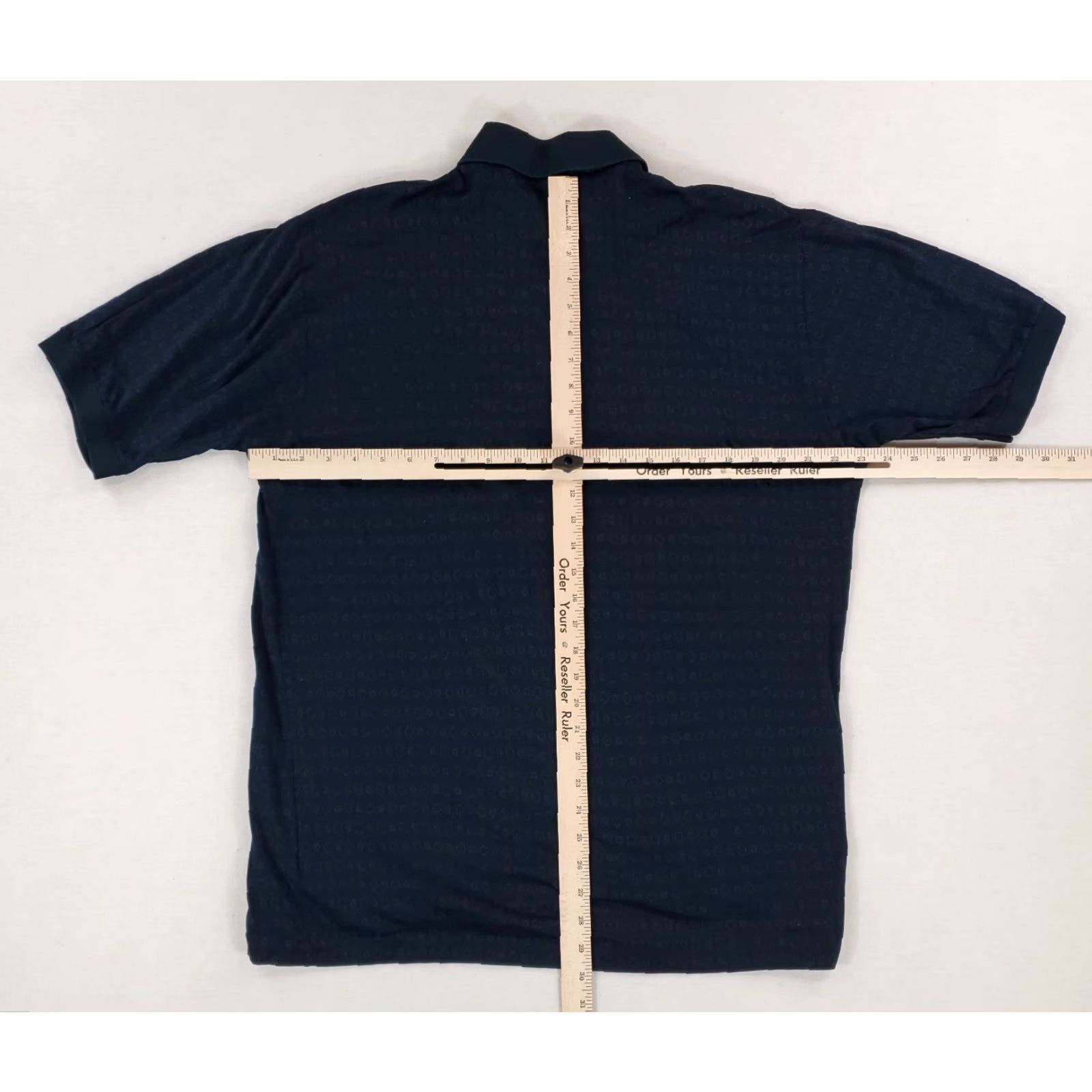 Vintage Bobby Jones Polo Shirt Blue Green Patterned Made in Italy Short Sleeve Mens L Size US L / EU 52-54 / 3 - 7 Thumbnail