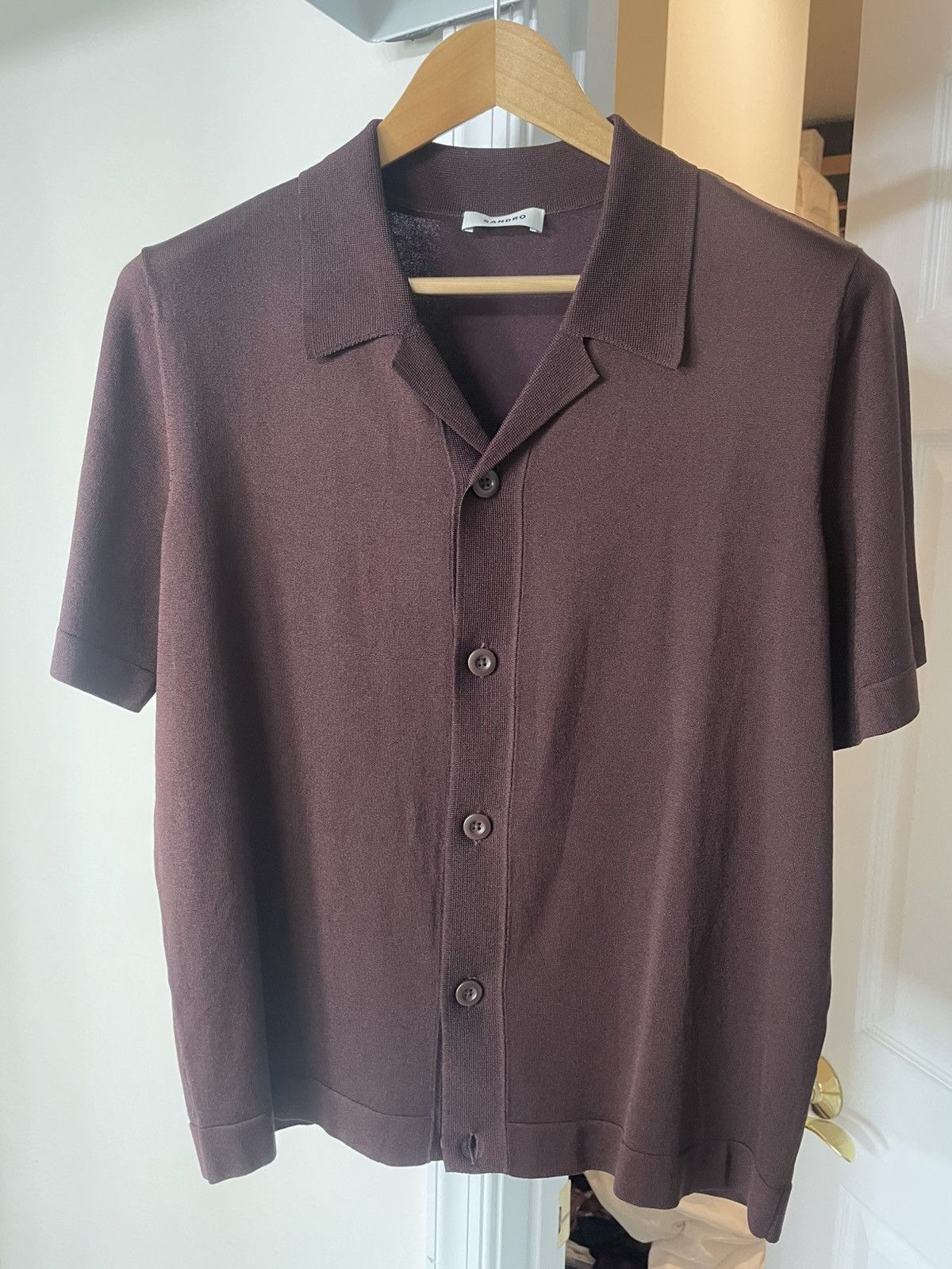 Sandro Sandro camp collar knitted shirt Size US M / EU 48-50 / 2 - 1 Thumbnail