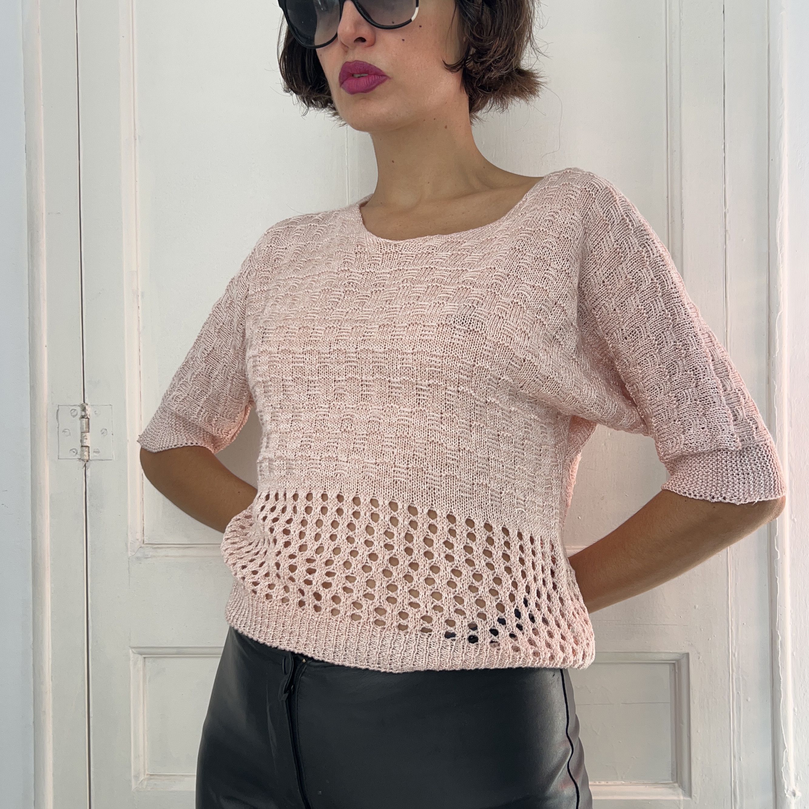 Vintage Vintage Y2K Blush Pink Sweater Size M / US 6-8 / IT 42-44 - 8 Thumbnail