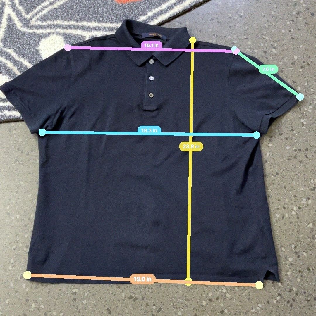 Louis Vuitton Louis Vuitton navy blue Polo Shirt - Size M Size US M / EU 48-50 / 2 - 5 Thumbnail