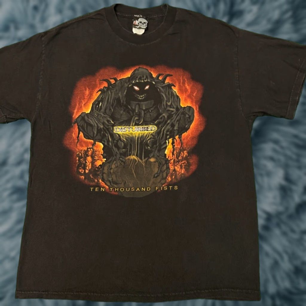 Ten Thousand VINTAGE Disturbed Band Tee Ten Thousand Fists 2005 Giant VTG Shirt Mens Large Black Short Sleeve T-Shirt Rock 90s Mens Size US L / EU 52-54 / 3 - 1 Preview
