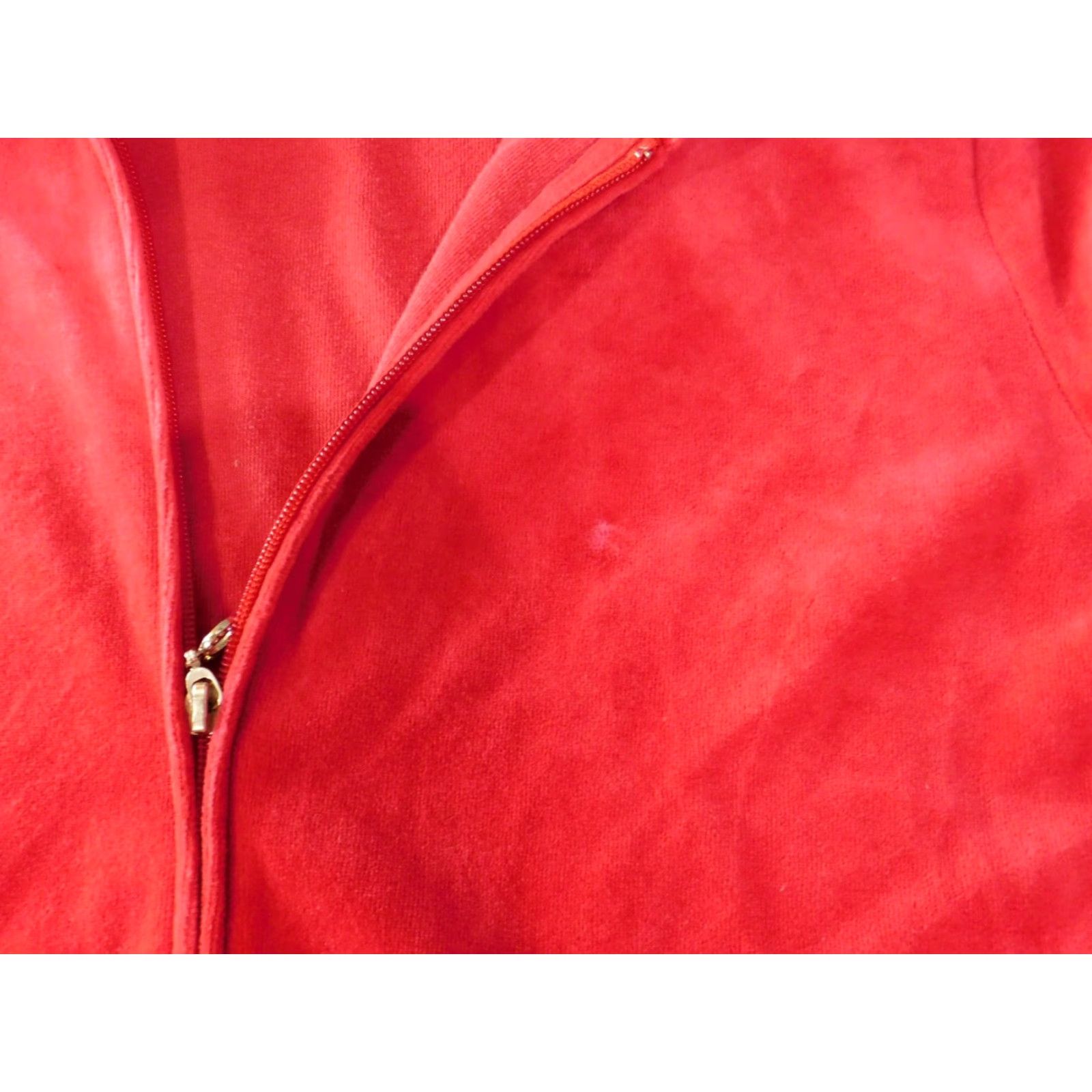 Vintage New York & Company Womens Sweater Full Zip Hoodie L Red Knit Polyester Raglan Sleeve Mock Neck Vintage? No Size L / US 10 / IT 46 - 4 Thumbnail