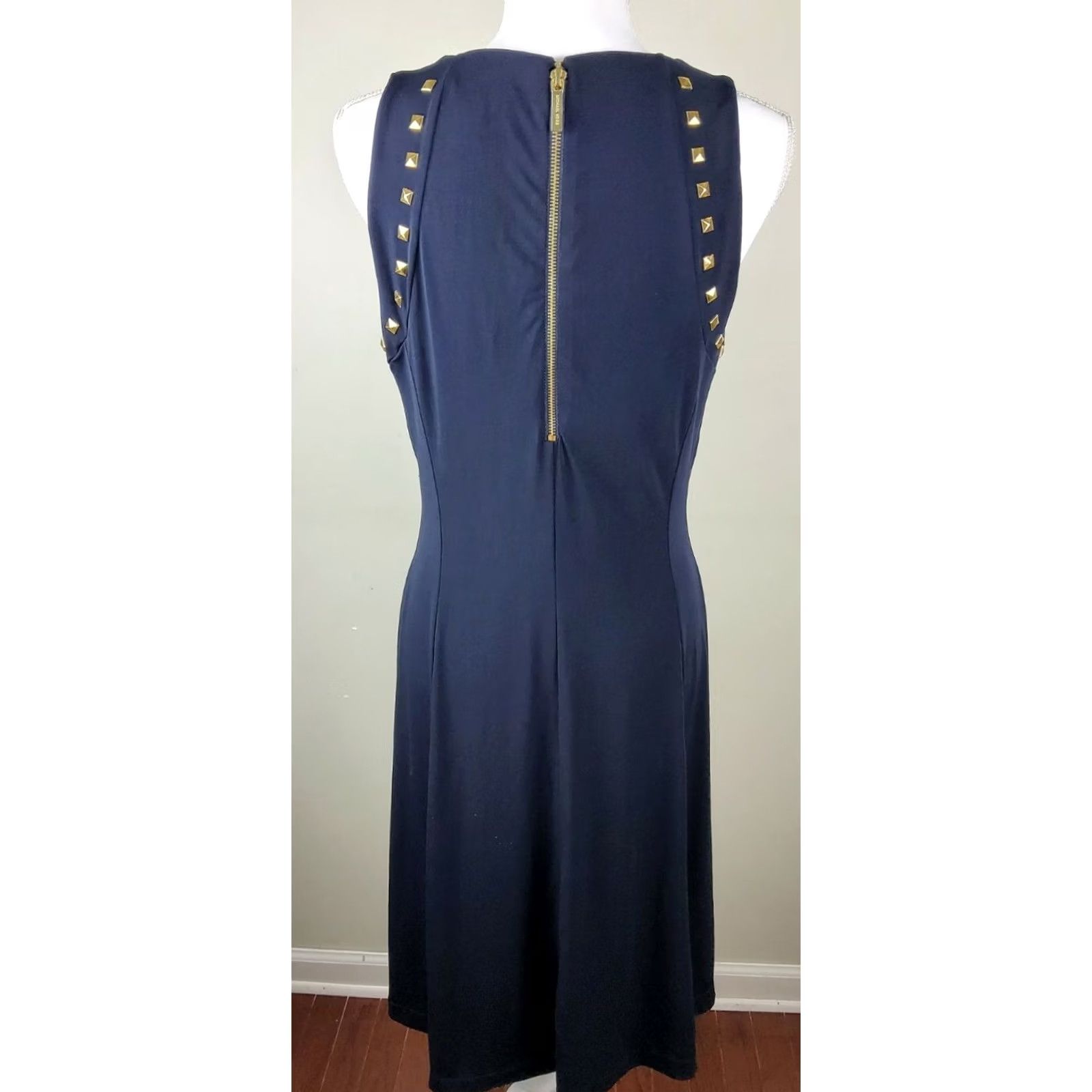 Michael Kors Michael Kors Women’s Studded Sleeveless Dress Navy Size L Size L / US 10 / IT 46 - 5 Thumbnail