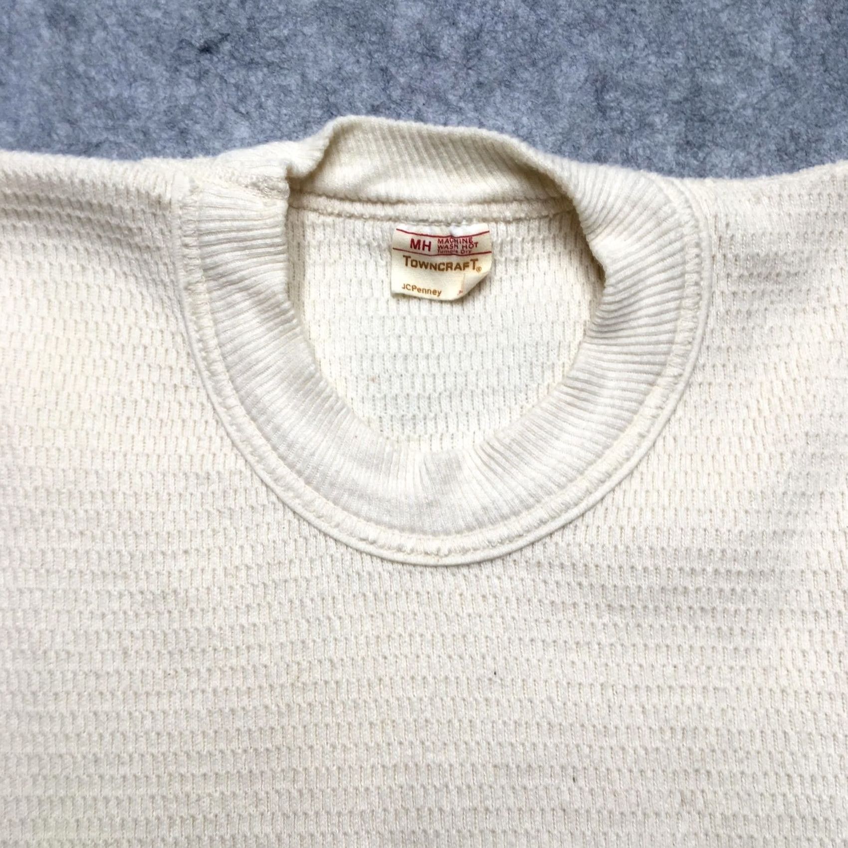 Vintage VINTAGE Towncraft Mens Medium White Thermal Long Johns Shirt M White Solid Long Sleeve Base Layer Mens Shirts Size US M / EU 48-50 / 2 - 3 Thumbnail