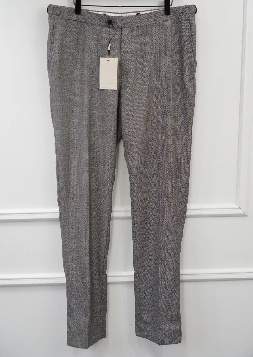 Suitsupply Men Suitsupply Pants Trousers Silk & Wool Grey Size UK/US42 Size 42R - 1 Thumbnail