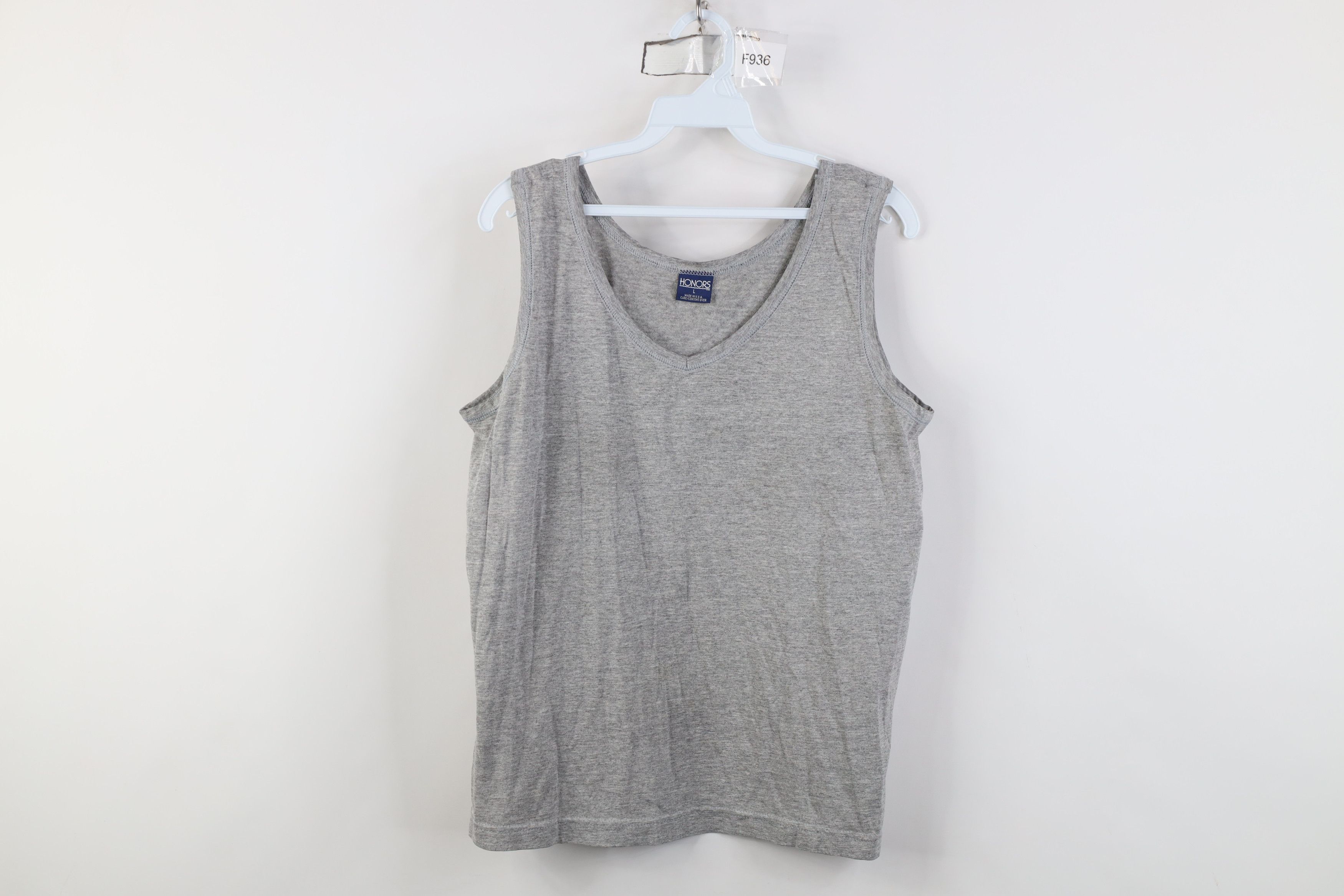 Vintage Vintage 90s Streetwear Blank Tank Top T-Shirt Gray USA Size L / US 10 / IT 46 - 1 Thumbnail