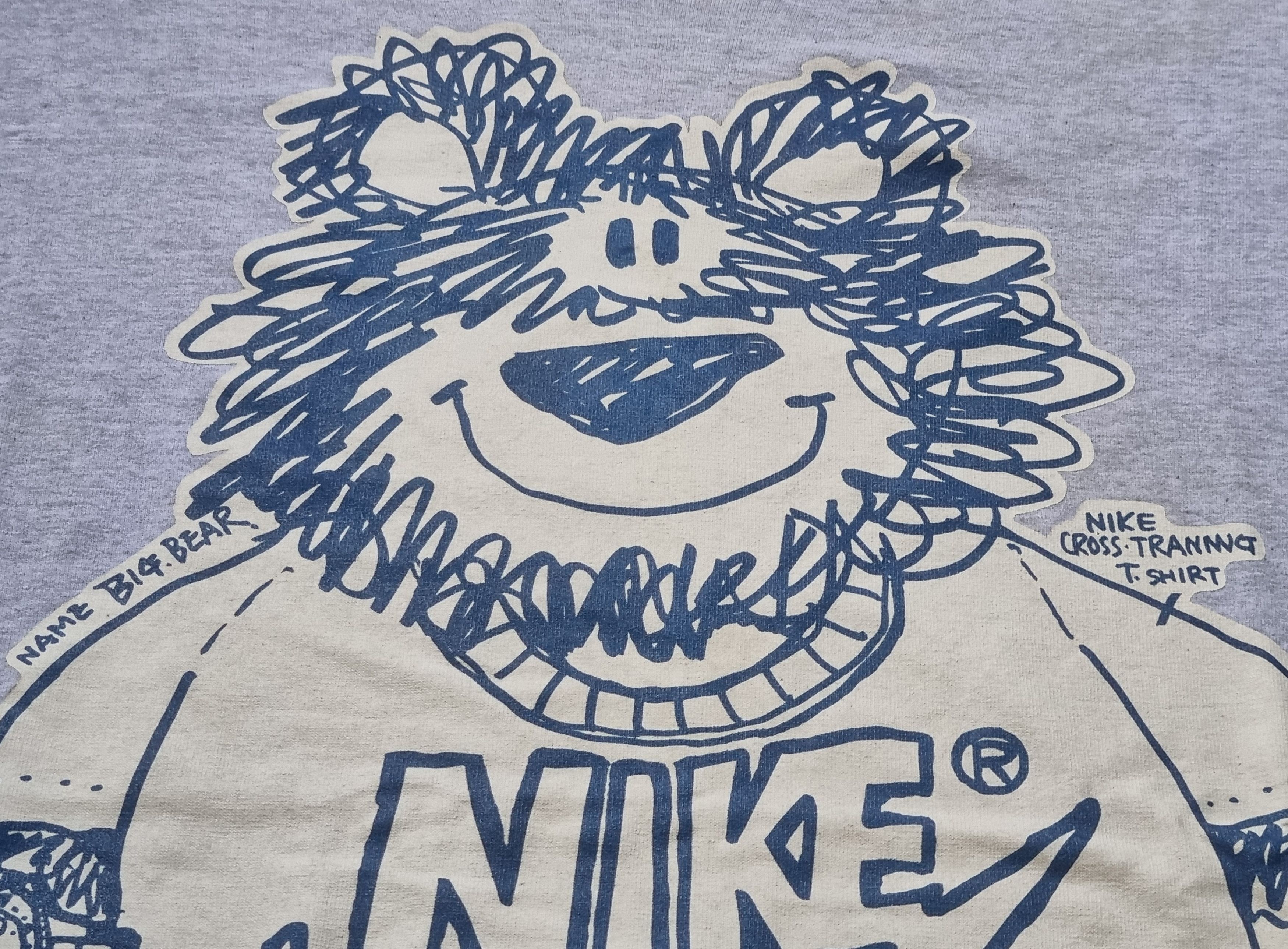 Nike × Vintage Vintage 90's Nike Swoosh Mr. Big Bear Rare Design Size US L / EU 52-54 / 3 - 11 Thumbnail