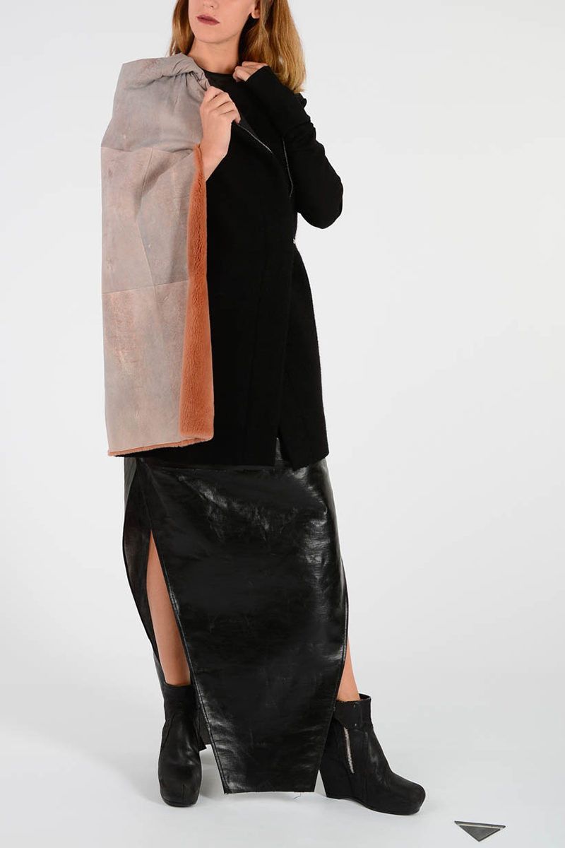 Rick Owens og1mm0724 Virgin Wool Conch Pea Coat in Black Size S / US 4 / IT 40 - 5 Thumbnail