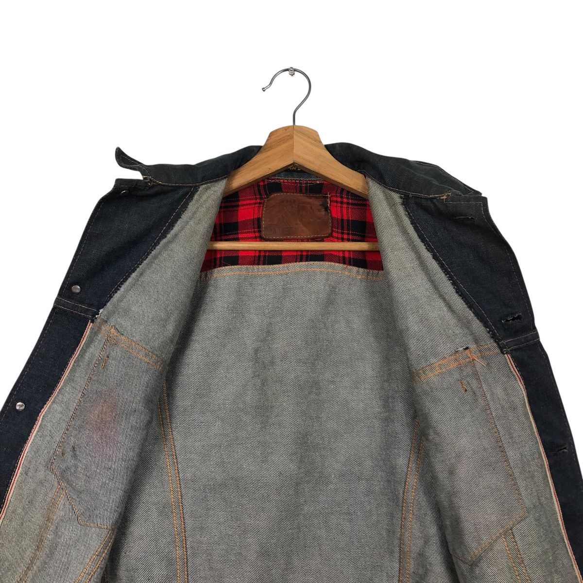 Japanese Brand 📌Vintage Biker Denim Jacket Trucker Tar Dush Issey Miyake Size US M / EU 48-50 / 2 - 15 Thumbnail