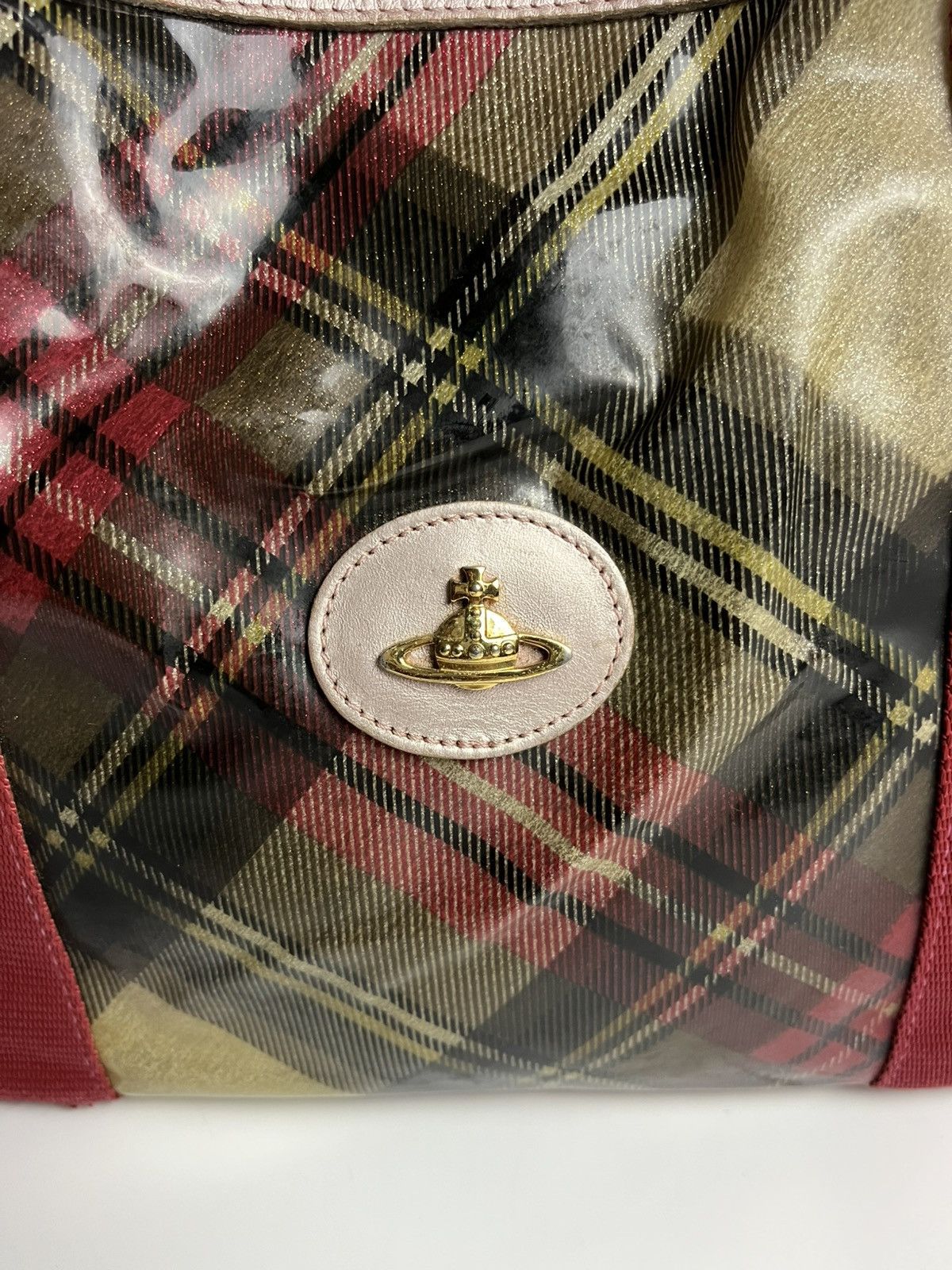 Vivienne Westwood Vivienne Westwood PVC Plastic Tartan Tote Bag with Pouch Size ONE SIZE - 7 Thumbnail