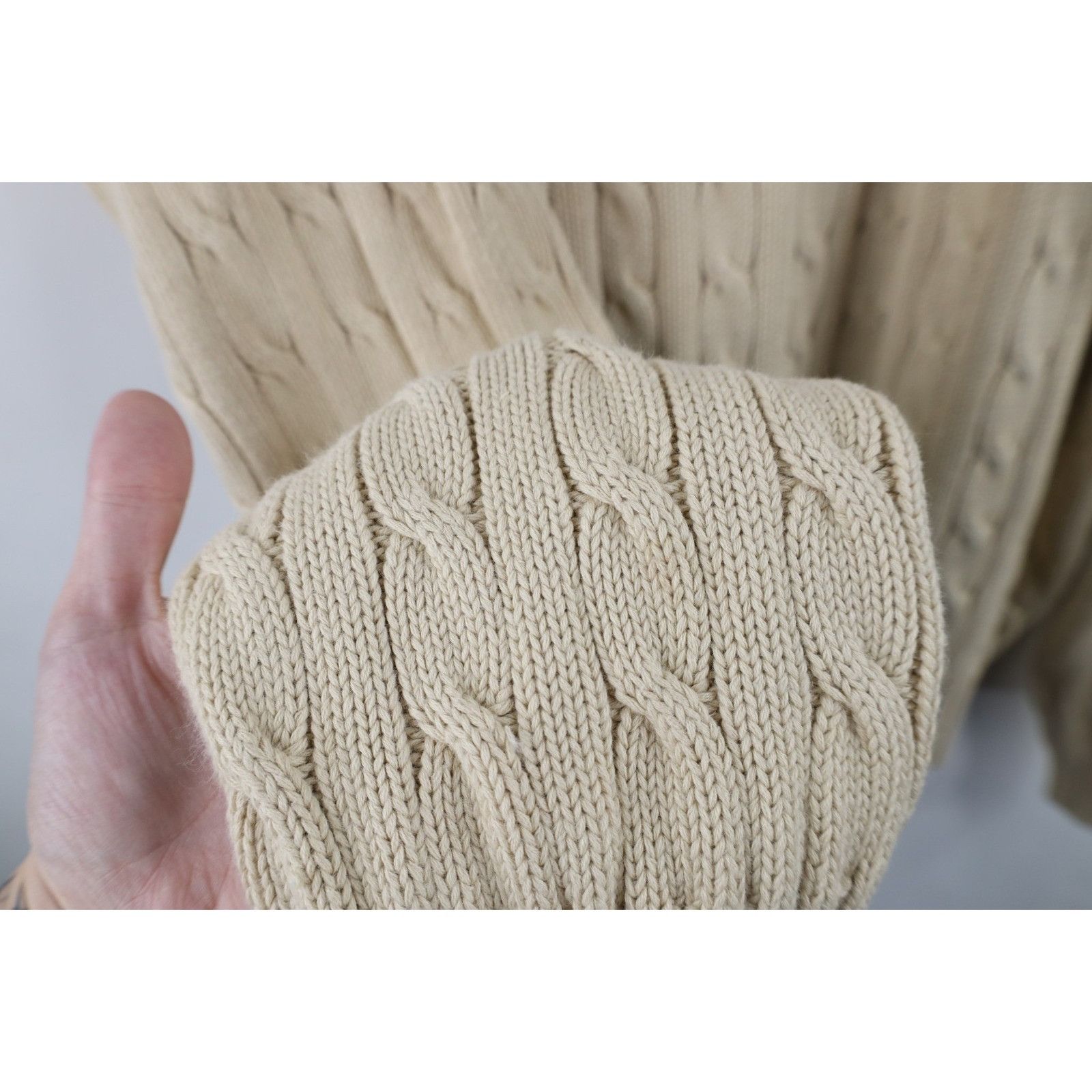 Polo Ralph Lauren Vintage 90s Ralph Lauren Chunky Cotton Cable Knit Sweater Size US XXL / EU 58 / 5 - 9 Thumbnail