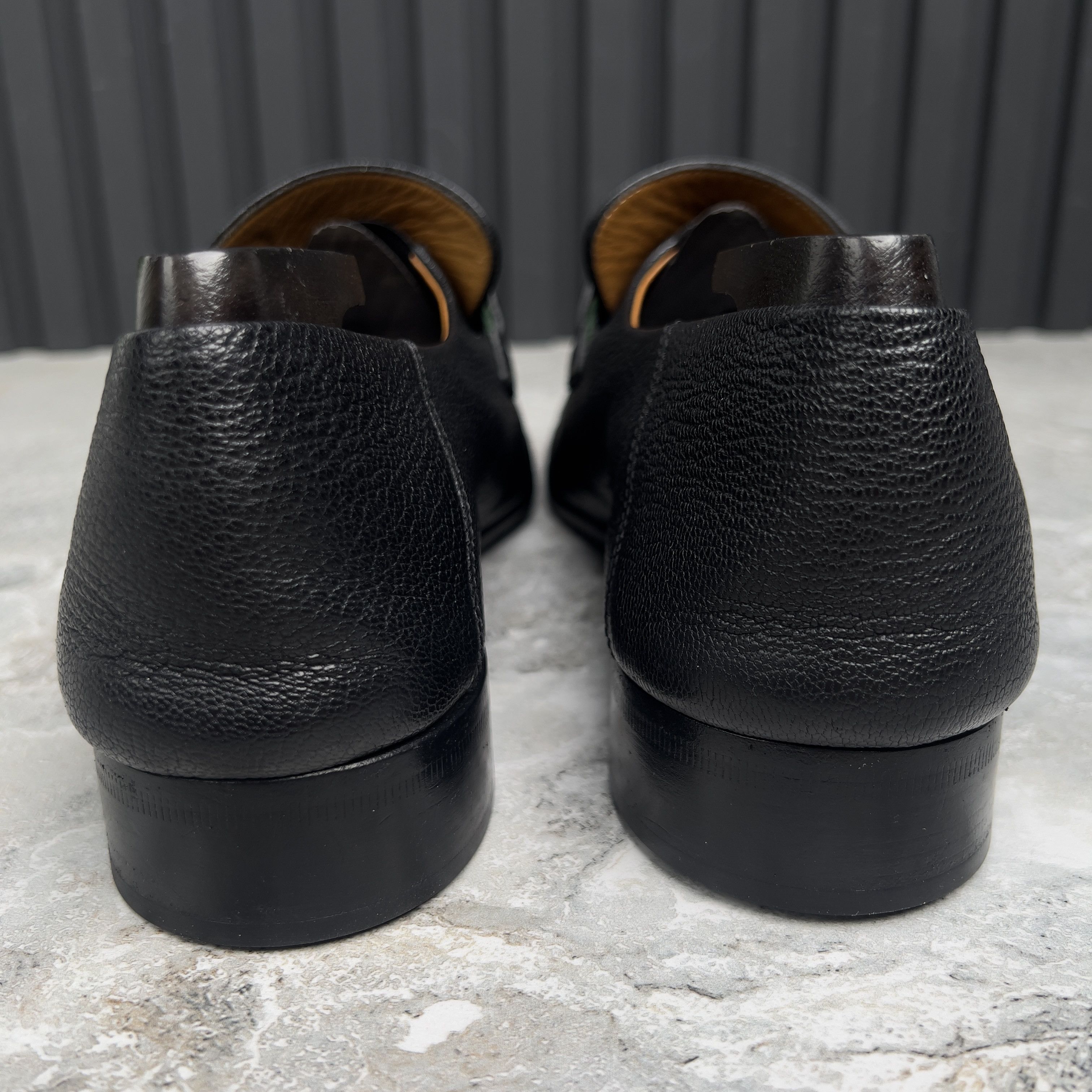 Gucci GUCCI Web Horsebit Jordaan Collapsible Loafers Leather Size US 8.5 / EU 41-42 - 9 Thumbnail