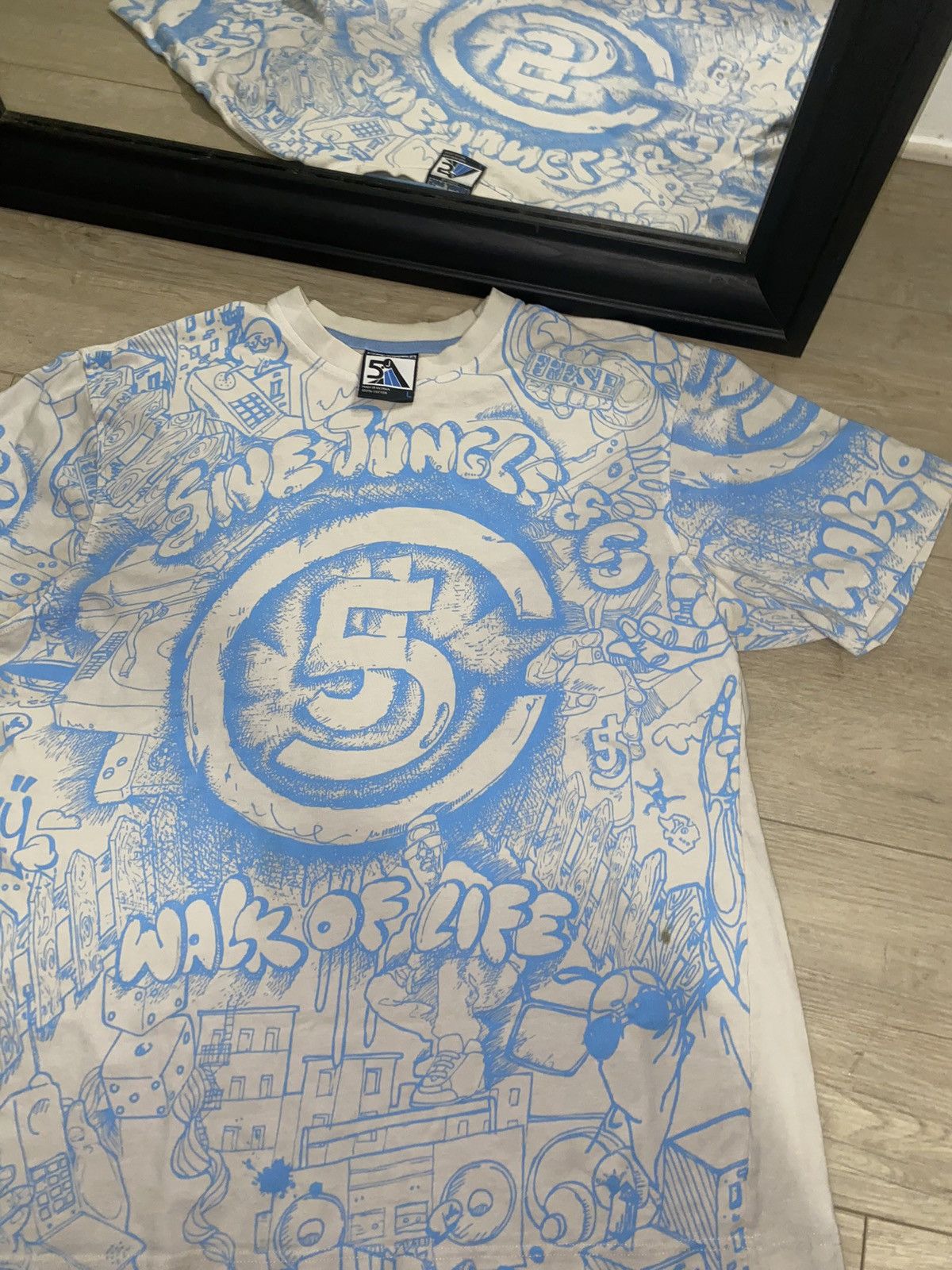 JNCO × Vintage Rare Vintage / Y2K 5ive Jungle All Over Print Shirt Size US L / EU 52-54 / 3 - 1 Thumbnail