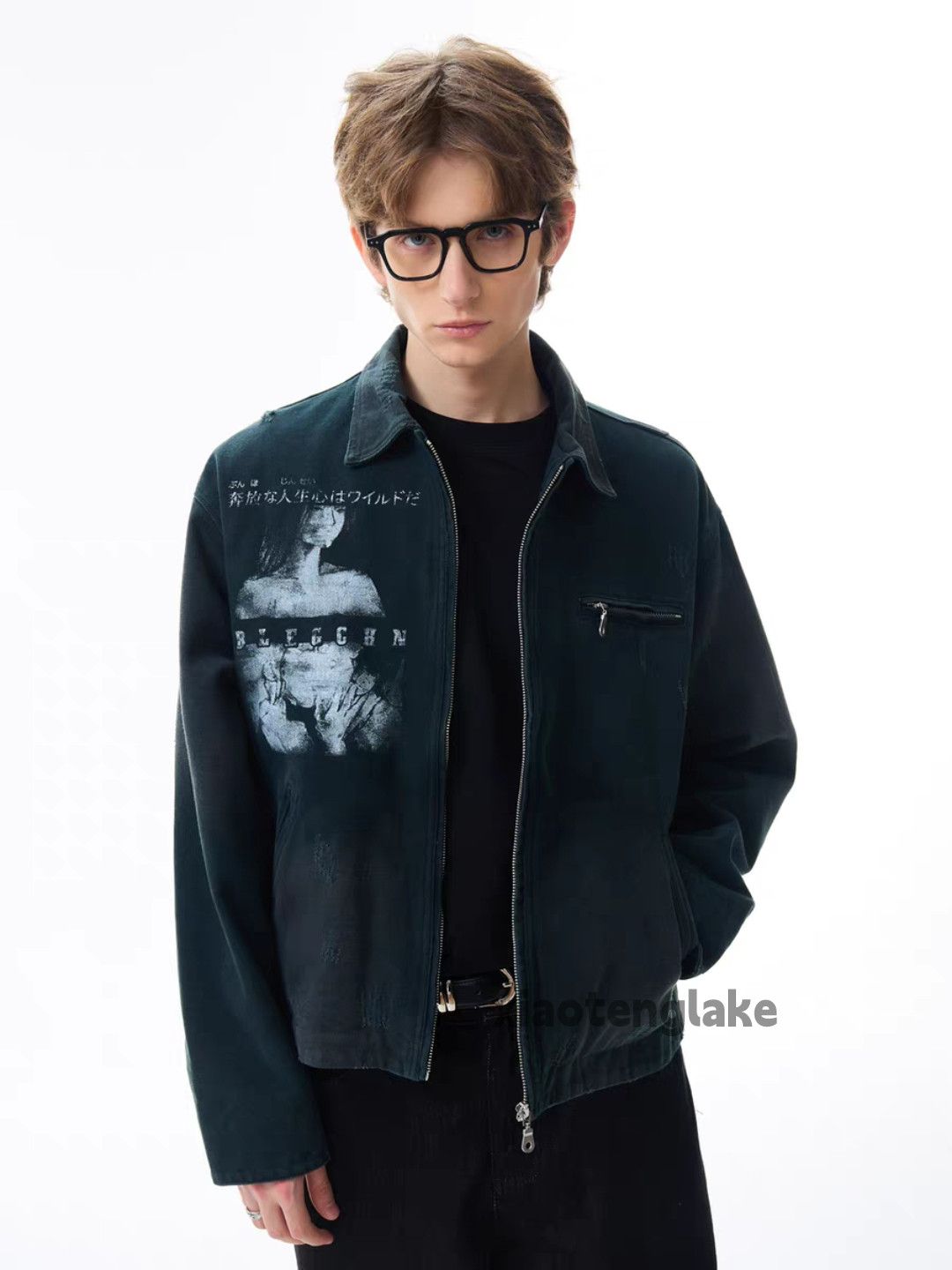 Vintage Unisex washed faded loose baggy skate hiphop cargo jacket Size US L / EU 52-54 / 3 - 1 Thumbnail