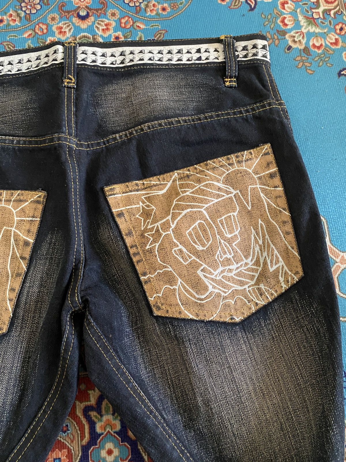 PPFM Japanese Brand PPFM J Leg Design Denim Size US 33 - 9 Thumbnail