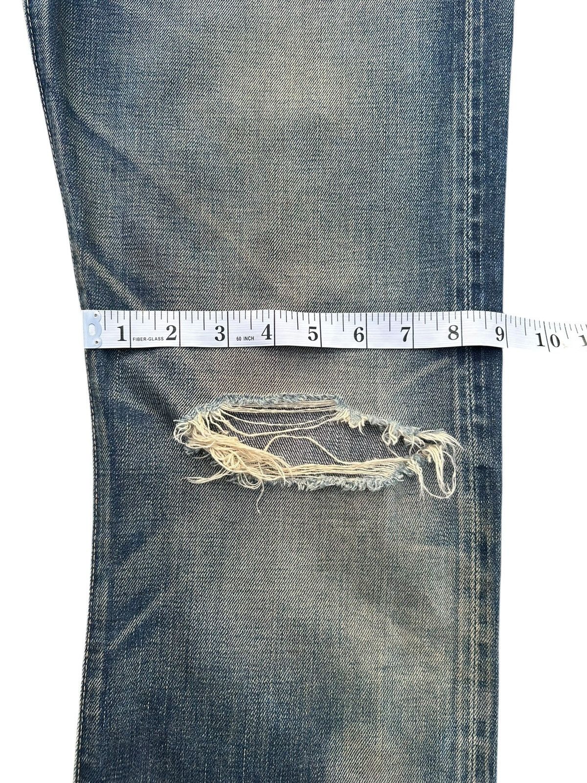 Kapital Thrashed Vintage Levis Big E Selvedge Distressed Denim jeans Size US 32 / EU 48 - 22 Thumbnail