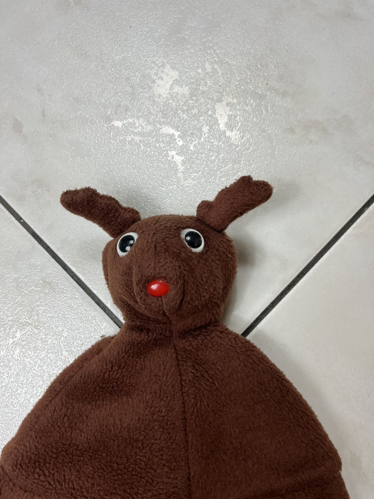 Gap × Vintage Vintage GAP 90s fleece animal hat sherpa reindeer funny Size ONE SIZE - 3 Thumbnail