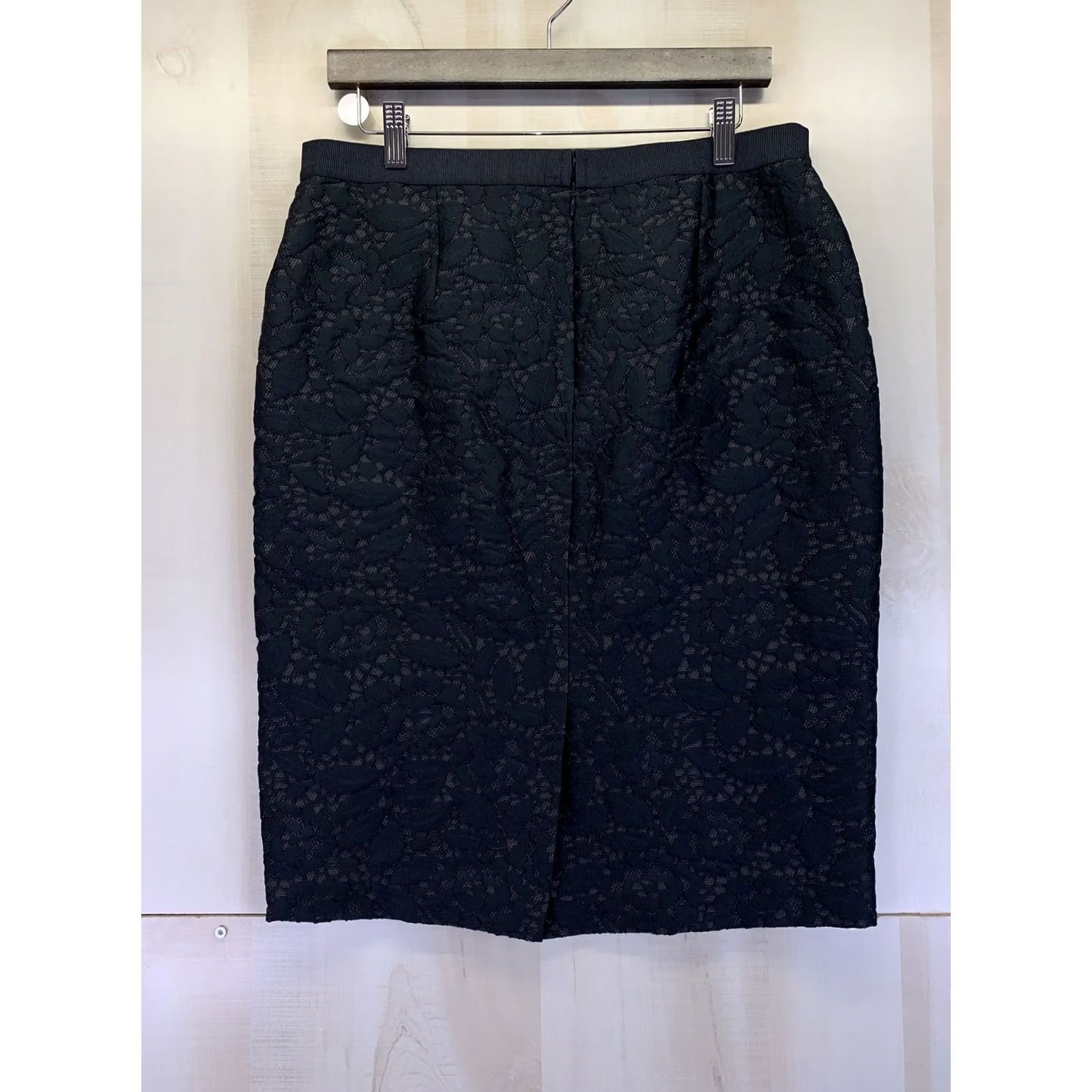 Ann Taylor VINTAGE? No. Ann Taylor Skirt Womens Lace Overlay Lined Pencil Straight Deep Blue/Green Size 10-7990 Size 32" / US 10 / IT 46 - 5 Thumbnail