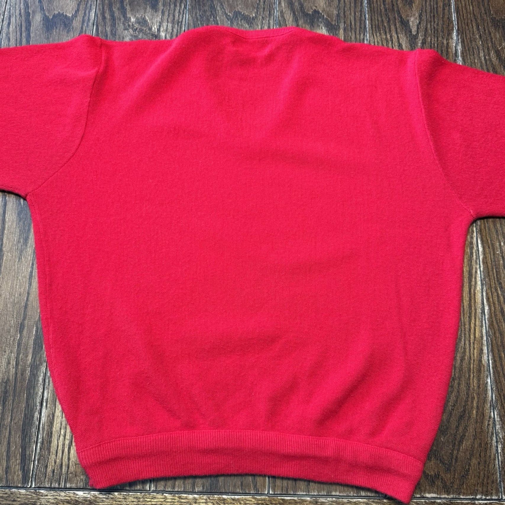 Lacoste VINTAGE Lacoste Izod Sweater V-Neck Mens XL Red Orlon Acrylic Logo Made in USA Pullover Long Sleeve Casual Walking Mens Size US XL / EU 56 / 4 - 7 Thumbnail