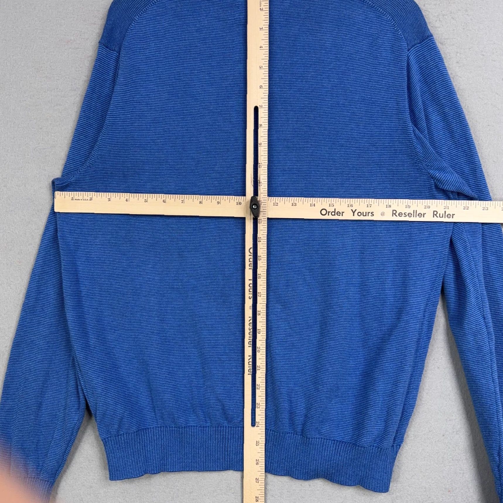 Vineyard Vines Vineyard Vines Sweater Mens Medium Blue Cotton 1/4 Zip Mock Neck Knit Pullover Size US M / EU 48-50 / 2 - 5 Thumbnail