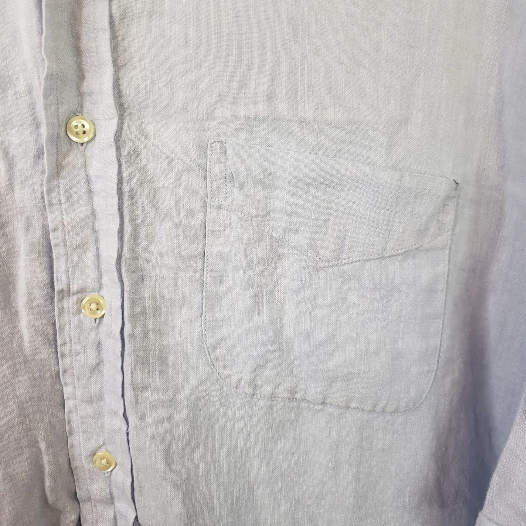 Brooks Brothers Brooks Brothers Sport 100% Linen Shirt Men's XL Blue Short S Button Collared Brown? Size US XL / EU 56 / 4 - 4 Thumbnail