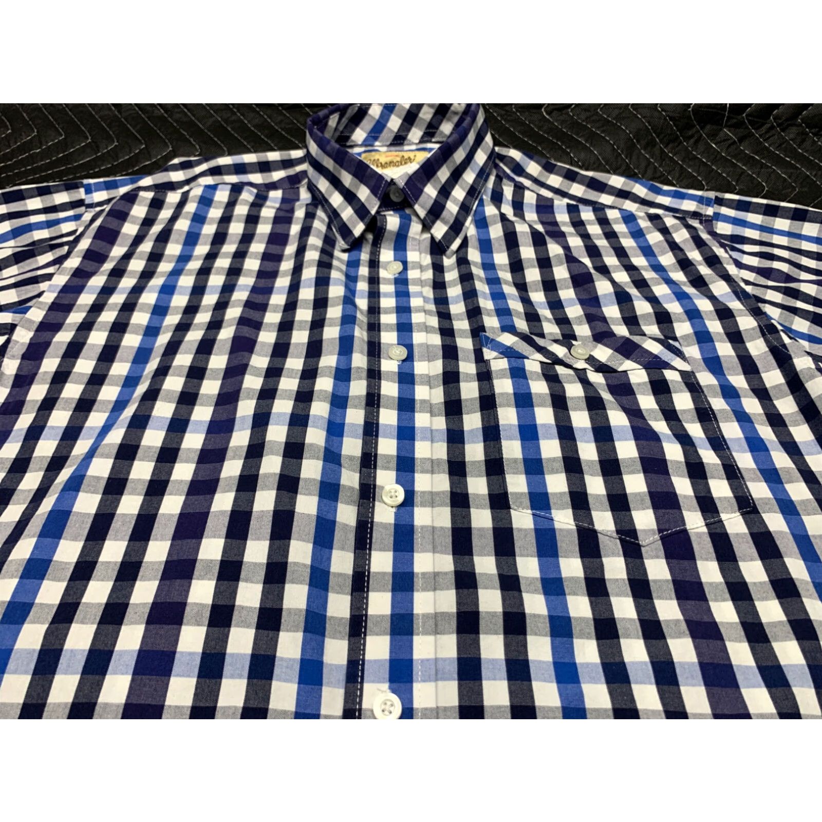 Wrangler Wrangler Western Shirt Mens Medium Blue Plaid Short Sleeve Button Up Size US M / EU 48-50 / 2 - 2 Thumbnail