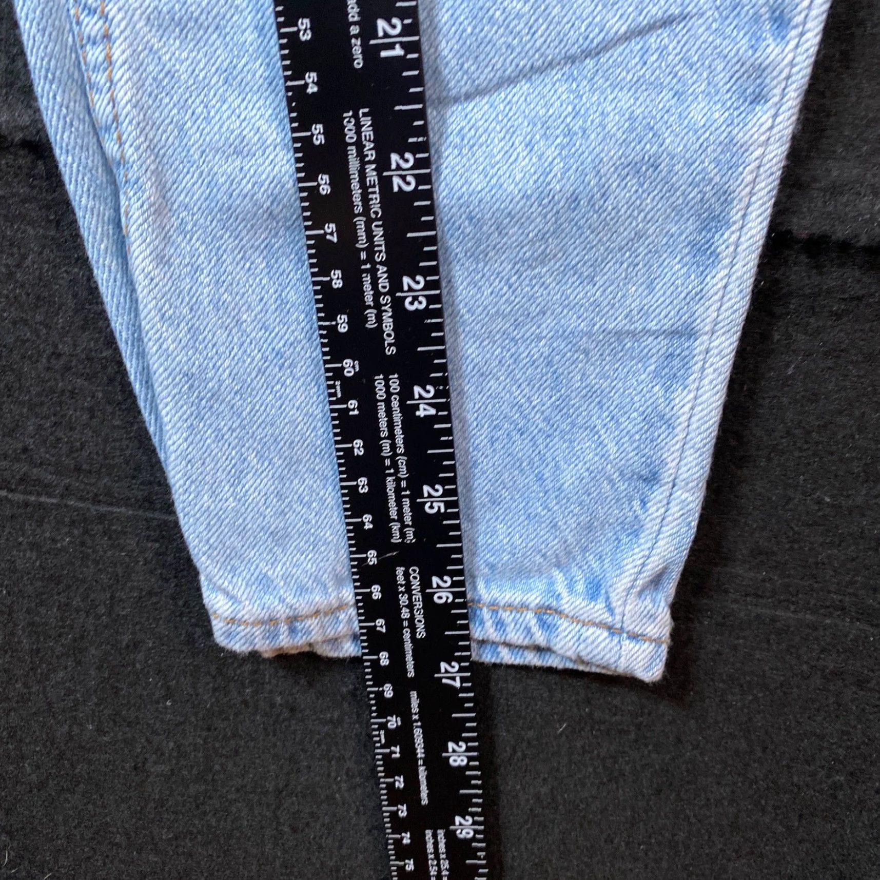 Denime VINTAGE S.O.N.G Womens Jeans Blue Denim Classic Mom Jean Distressed Destroyed 1/25 5-Pocket High Rise Relaxed Fit Womens Jeans Size 42" / US 20 - 7 Thumbnail