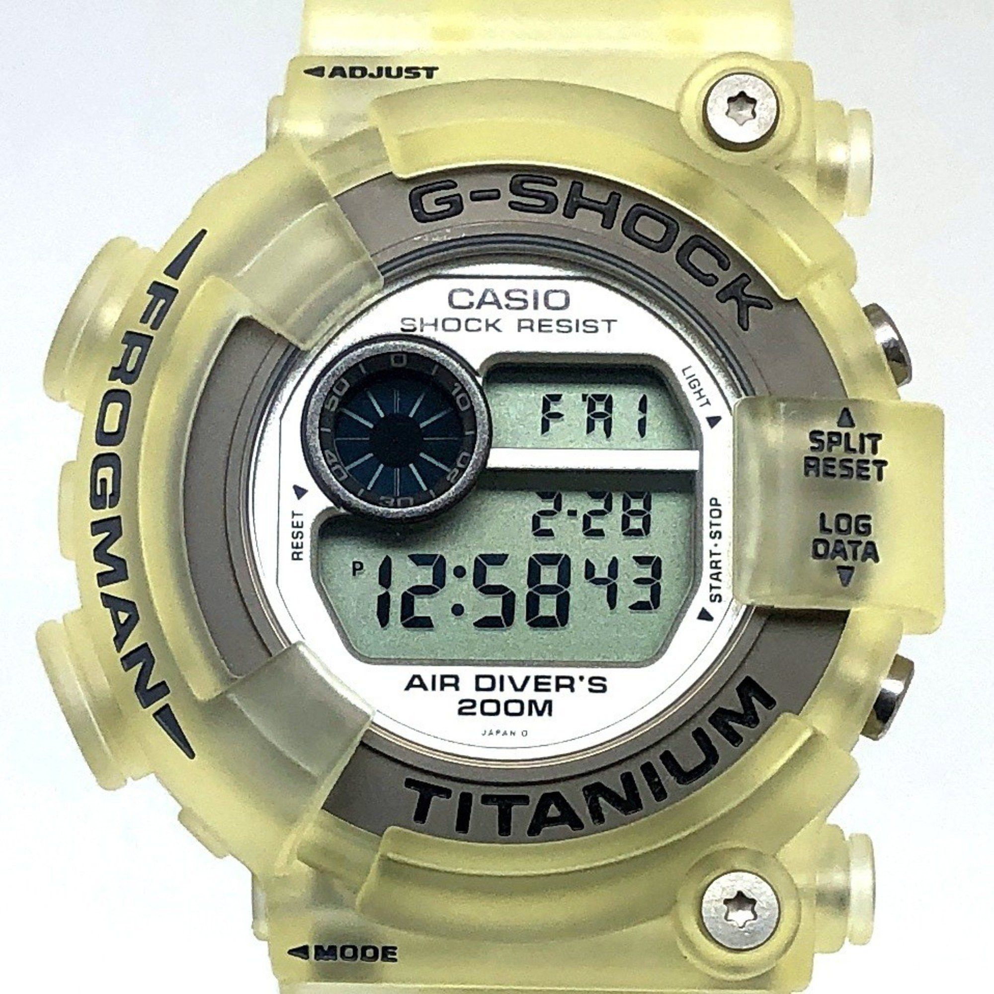Casio G-SHOCK CASIO Watch DW-8200WC-7AT FROGMAN Titanium Case White Skeleton Transparent Frog Released August 1997 Mikunigaoka Store IT02MJKIDUQK Size ONE SIZE - 1 Thumbnail