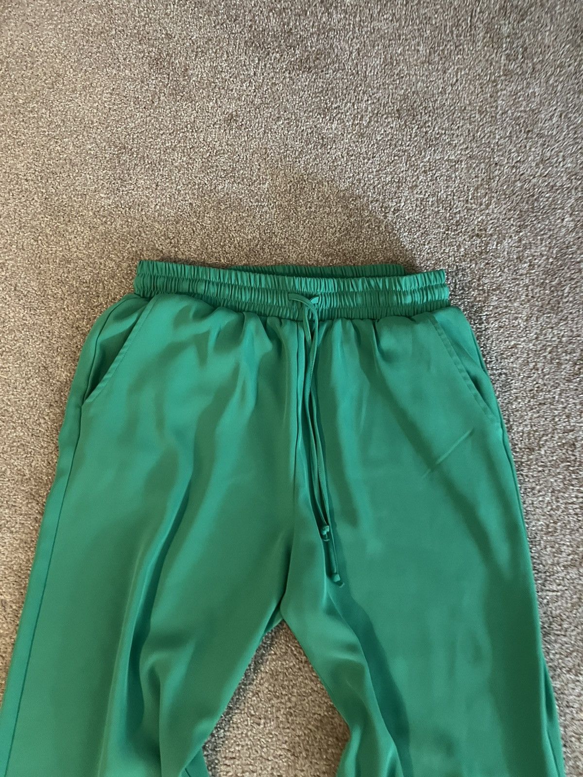 Vintage Luxury Elastic Green Trousers Size US 31 - 2 Thumbnail