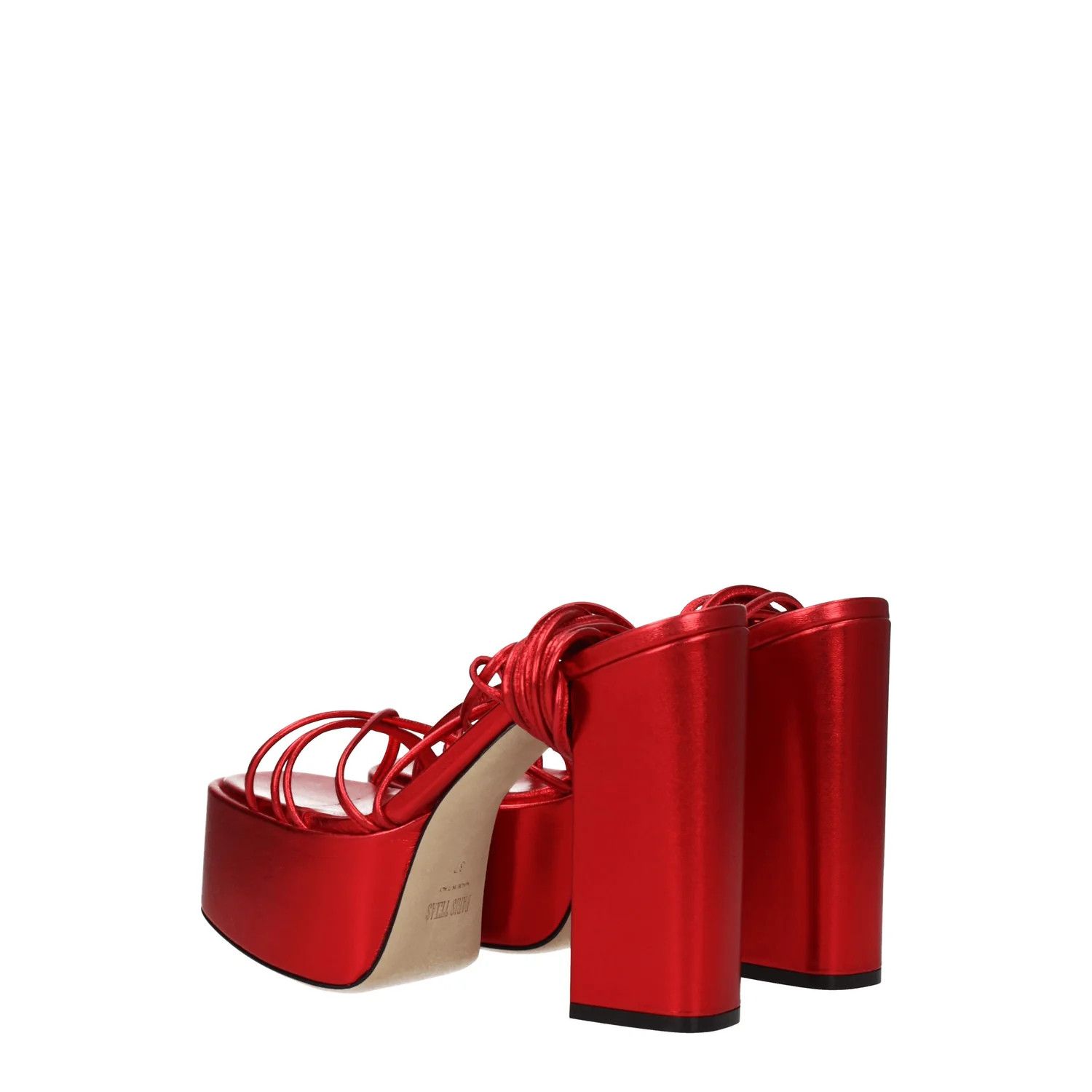 ob1o1e1124 Leather Sandals in Red