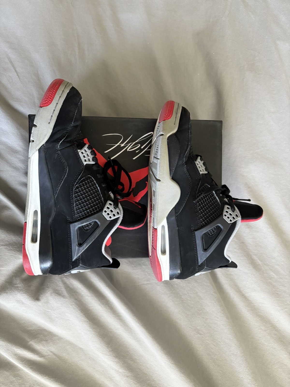 Jordan Brand Nike Jordan Retro 4 OG BRED 2019 Size US 9 / EU 42 - 5 Thumbnail