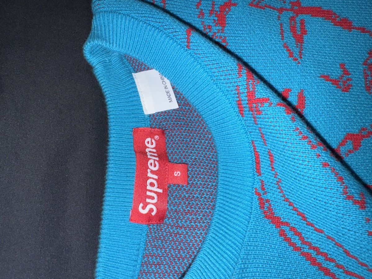 Supreme Supreme Aeon Flux Sweater Cyan Size US S / EU 44-46 / 1 - 4 Thumbnail
