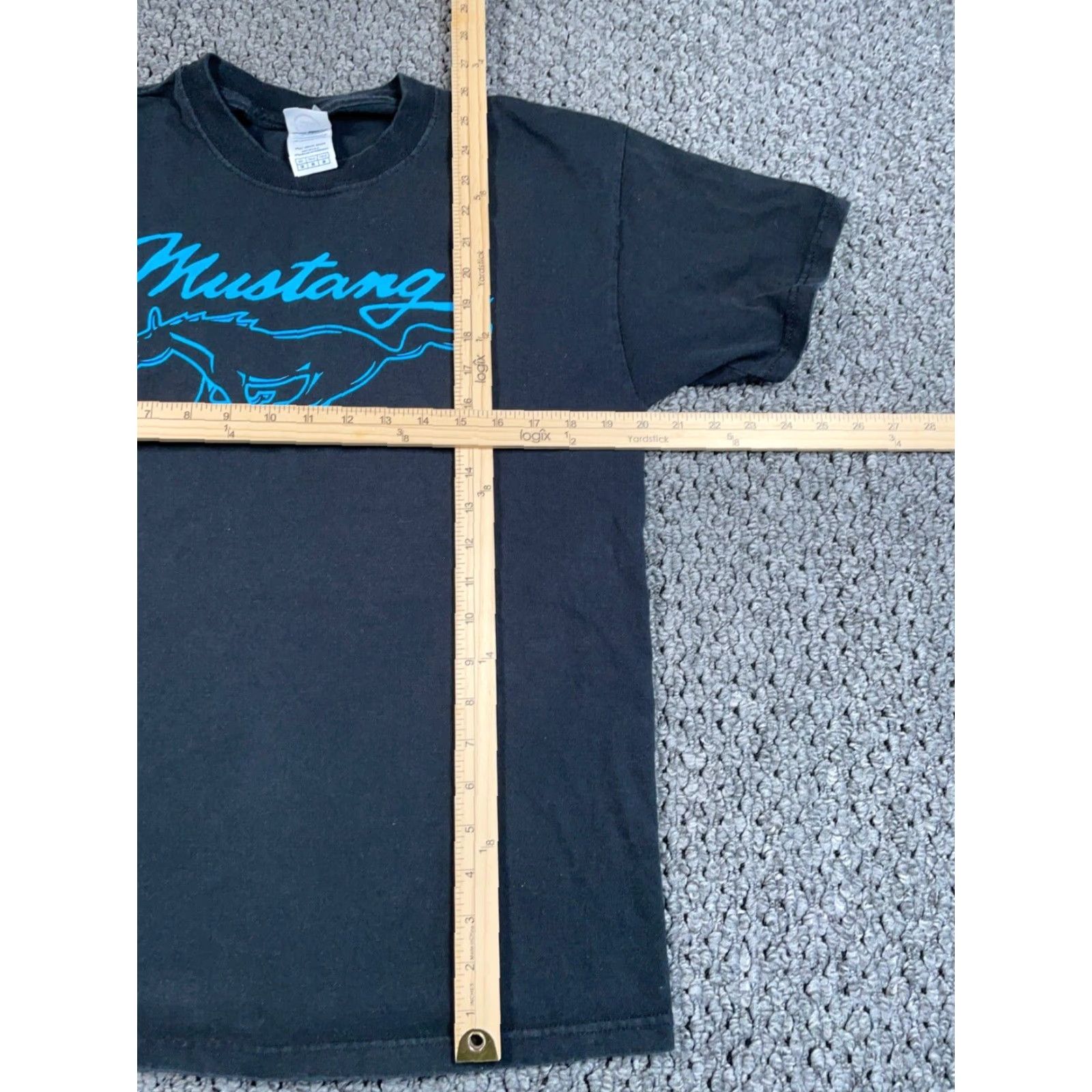Delta Delta Ford Mustang Retro Graphic T-Shirt Adult Medium Black 90s Cars Mens Size US M / EU 48-50 / 2 - 5 Thumbnail