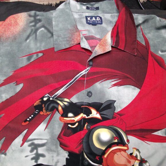 Vintage Vintage Y2K Clench Ninja Anime Manga Button Shirt Size US XL / EU 56 / 4 - 1 Thumbnail