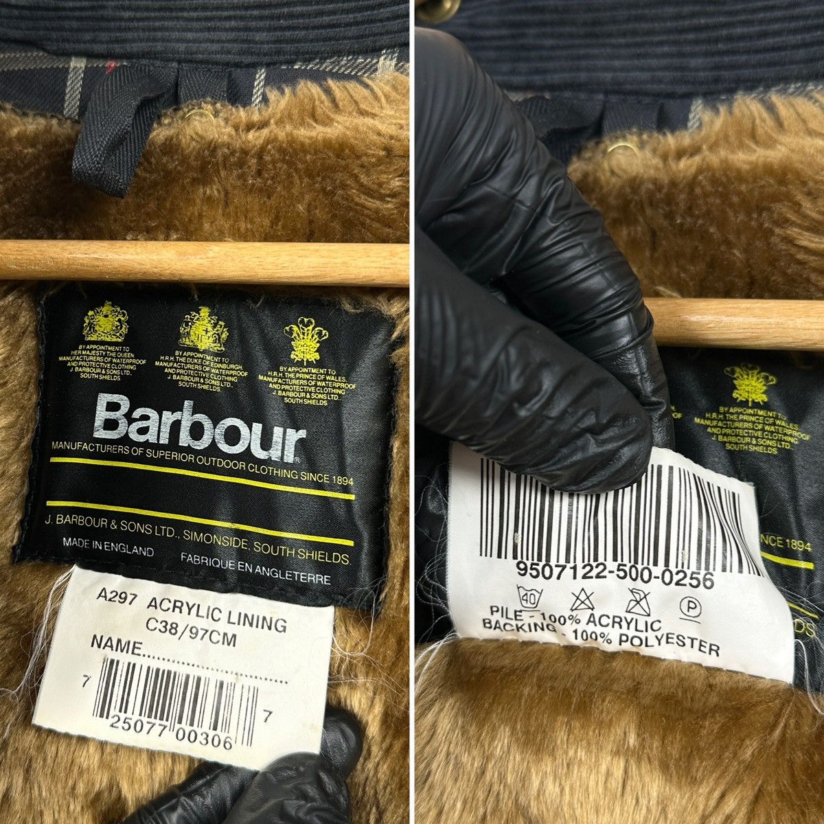 Barbour Vintage Barbour Beaufort Navy Waxed Jacket/Warm Pile Lining Size US L / EU 52-54 / 3 - 24 Thumbnail