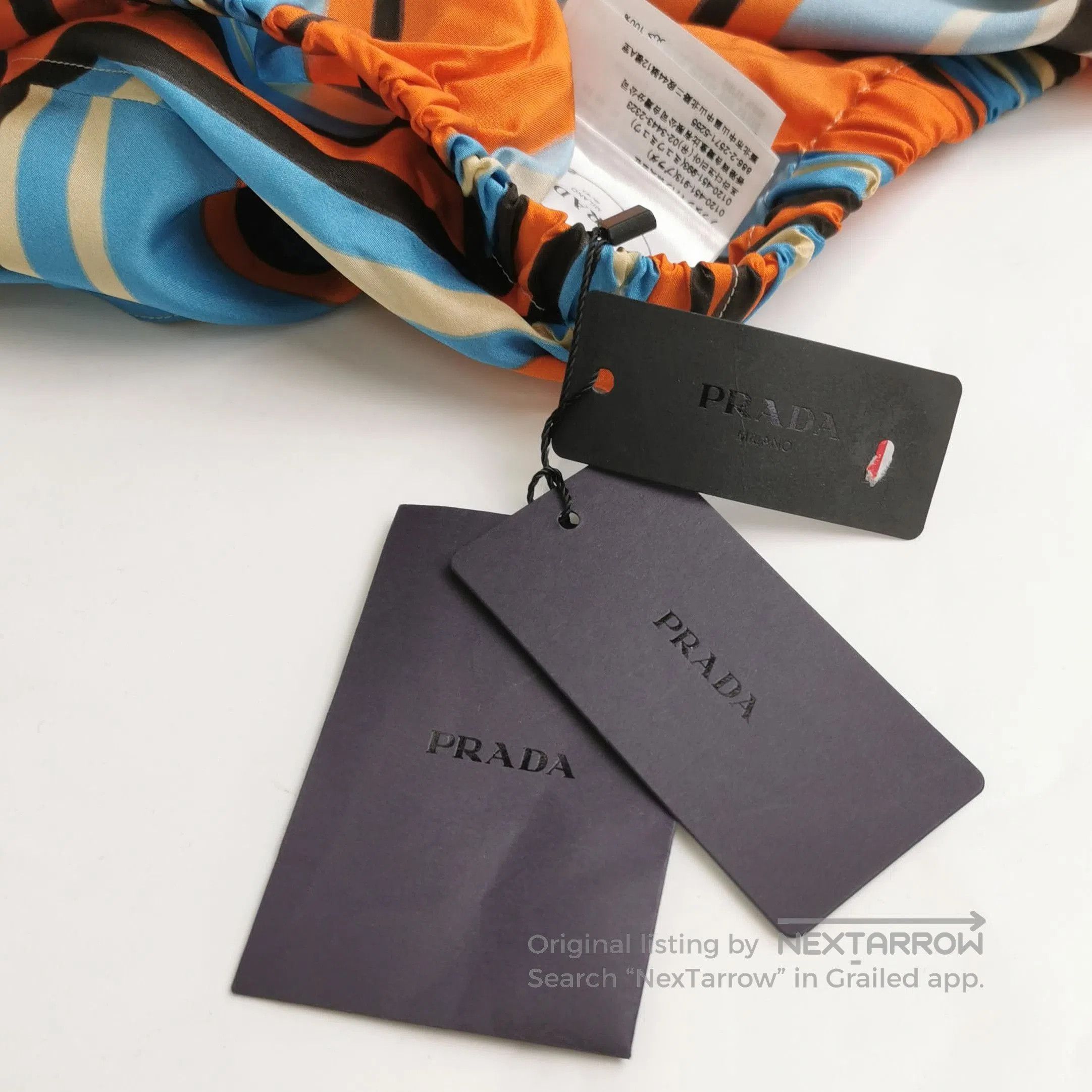 Prada Prada Striped Triangle Logo Long Sleeve Shirt . Size S / US 4 / IT 40 - 1 Thumbnail