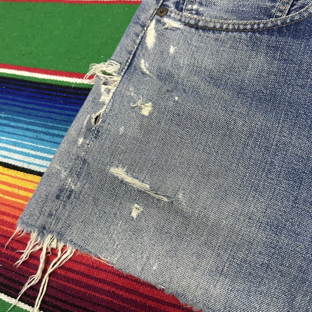 Levi's Distress Denim Levis Short Big E💥 Size US 32 / EU 48 - 3 Thumbnail
