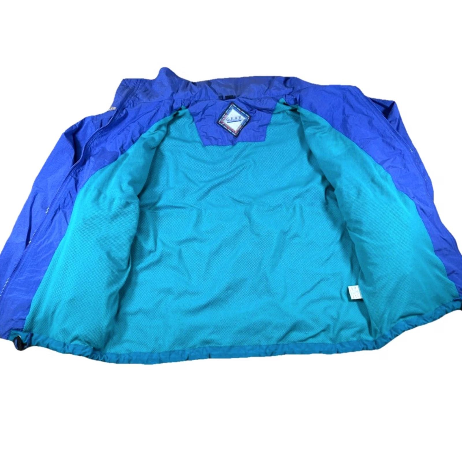 Etro VINTAGE Empress Casino Jacket Turquoise Retro W/ Zippered Hood • Adult Size XL Mens Womens Unisex Adults 90s 80s USA Logo Embroidered Full Zip Jacket Size US XL / EU 56 / 4 - 5 Thumbnail
