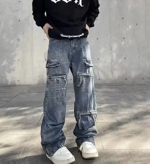 Japanese Brand × Jean × Streetwear Y2k Baggy Cargo Pants