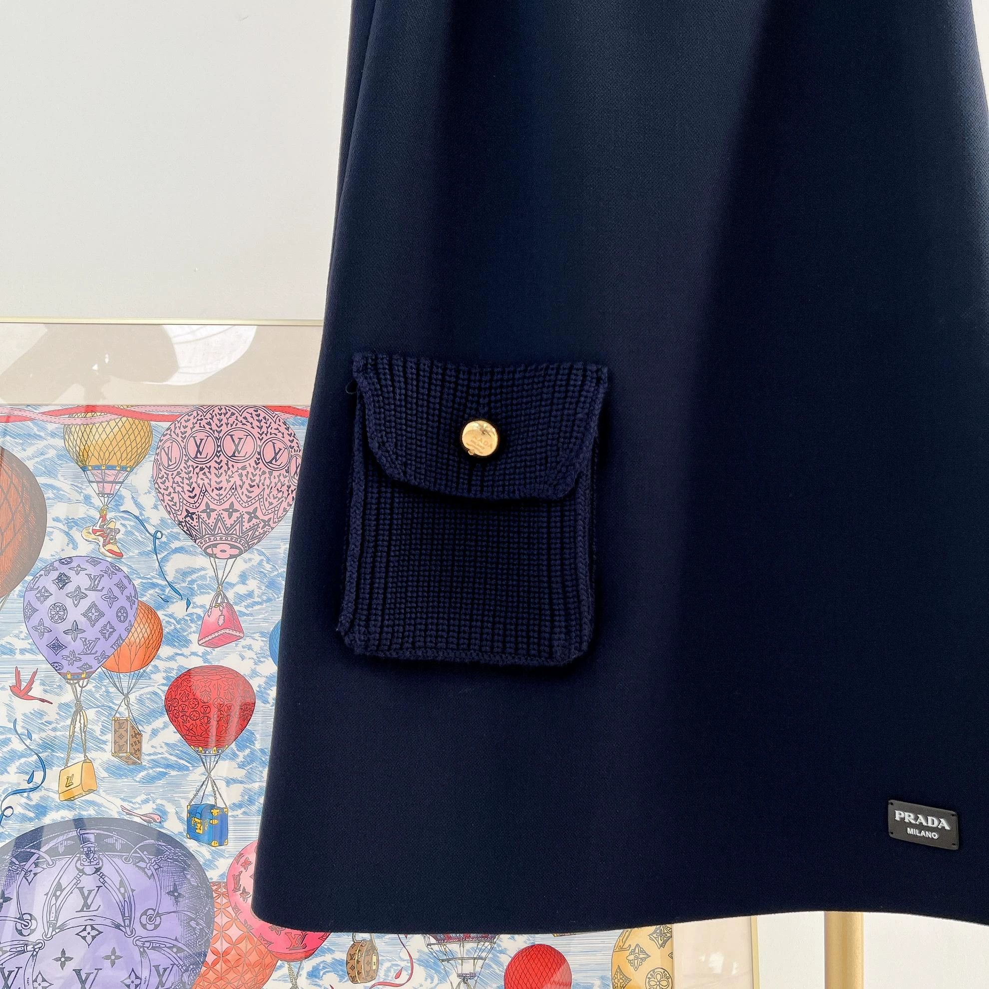 Prada Prada navy blue sleeveless dress 38 Size S / US 4 / IT 40 - 4 Thumbnail