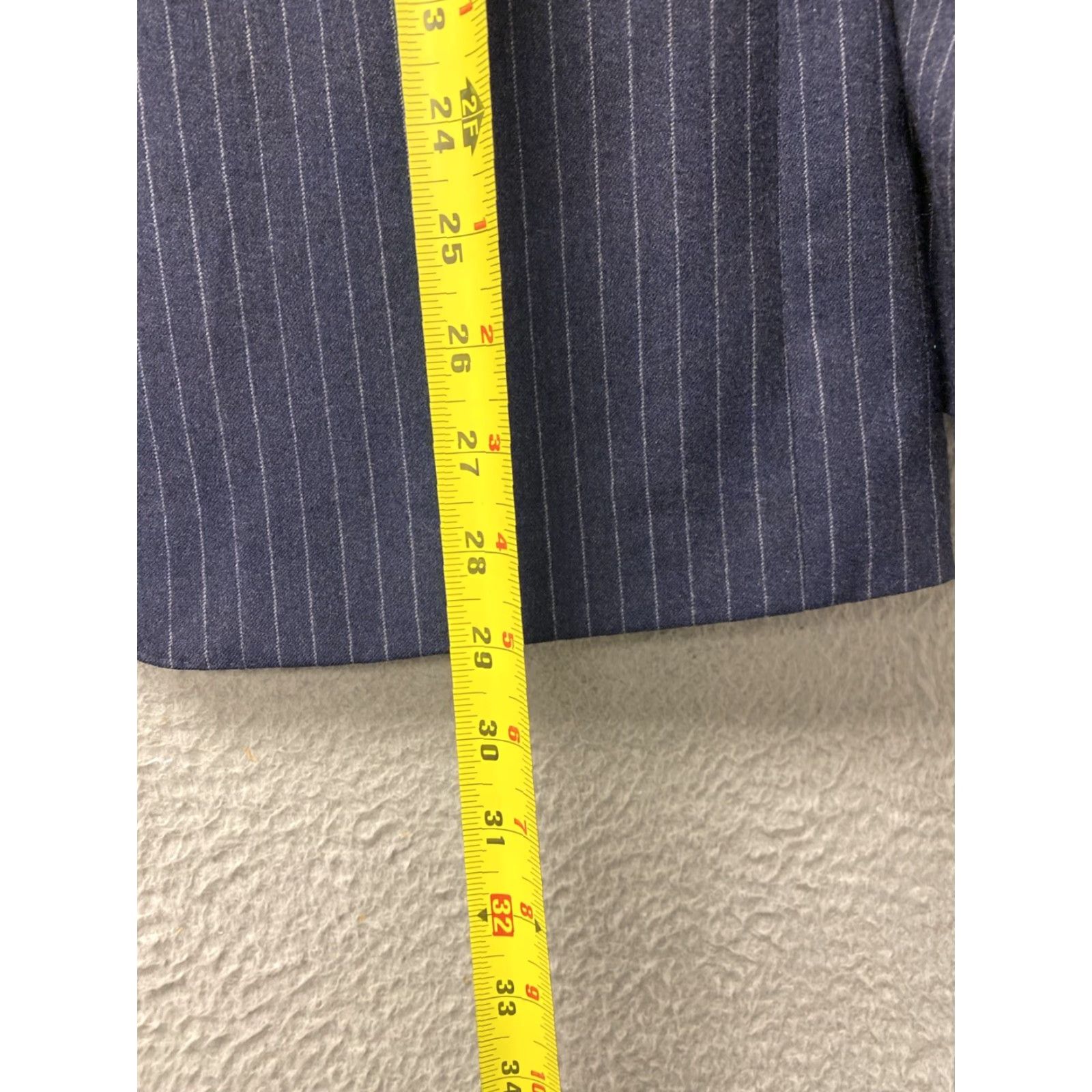 Polo Ralph Lauren VINTAGE Polo Ralph Lauren Striped Blazer Jacket 42 Regular Blue Wool Nautical Mens Size 42R - 3 Thumbnail
