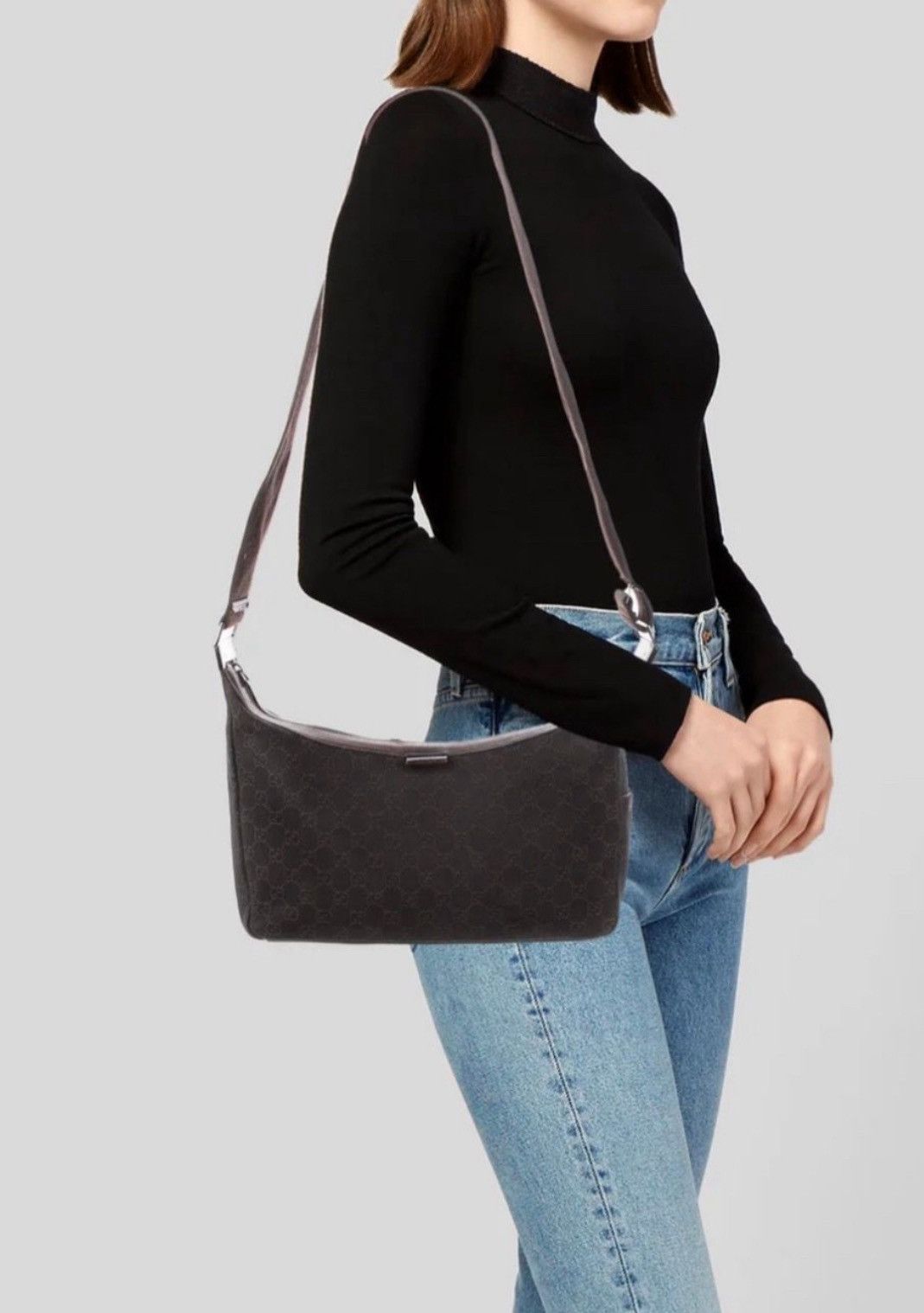 Gucci Authentic Guccissima Jacquard Shoulder Bag Black Size ONE SIZE - 18 Thumbnail