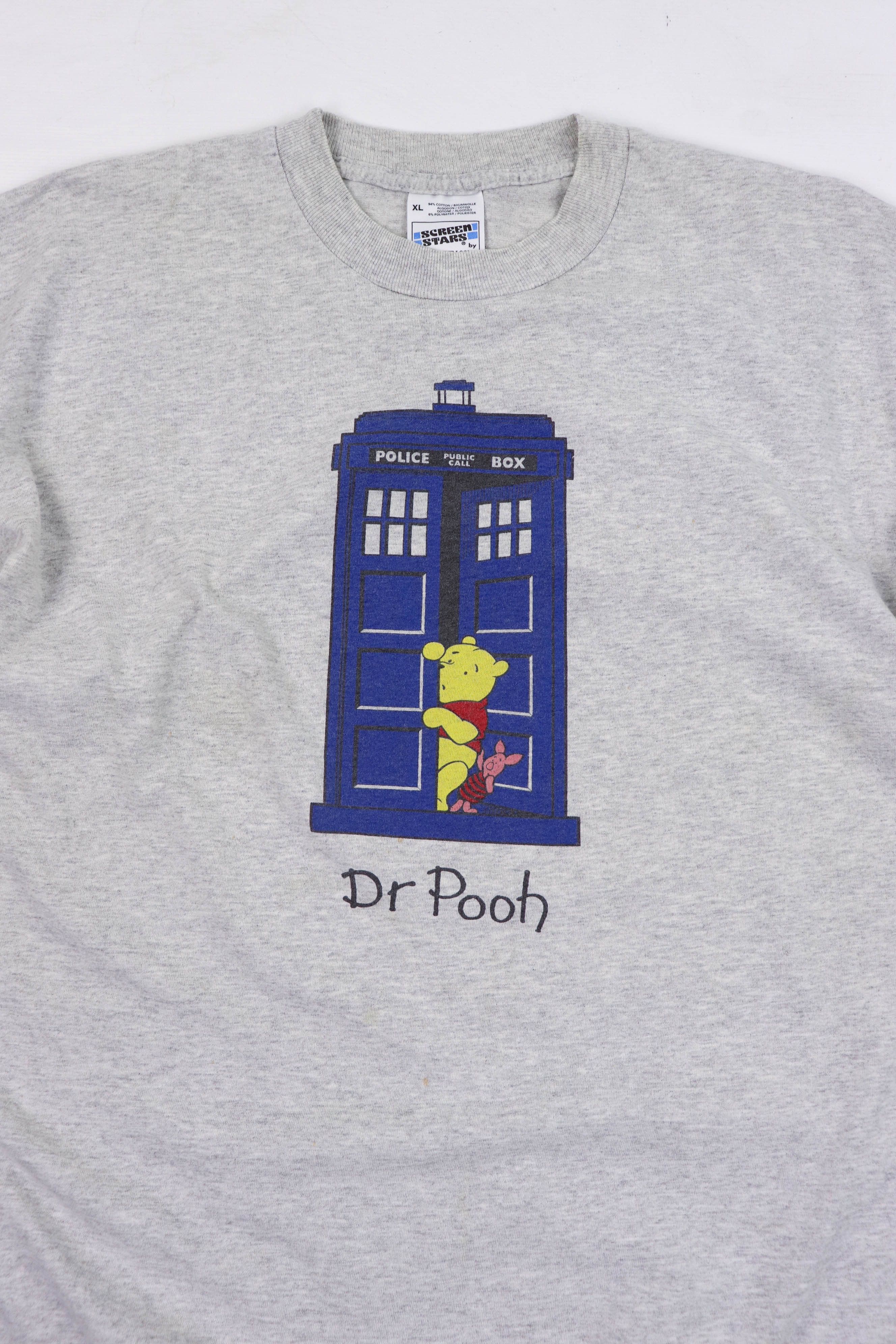 Disney Winnie The Pooh Doctor Who Graphics Vintage T-shirt Tee Size US XL / EU 56 / 4 - 3 Thumbnail