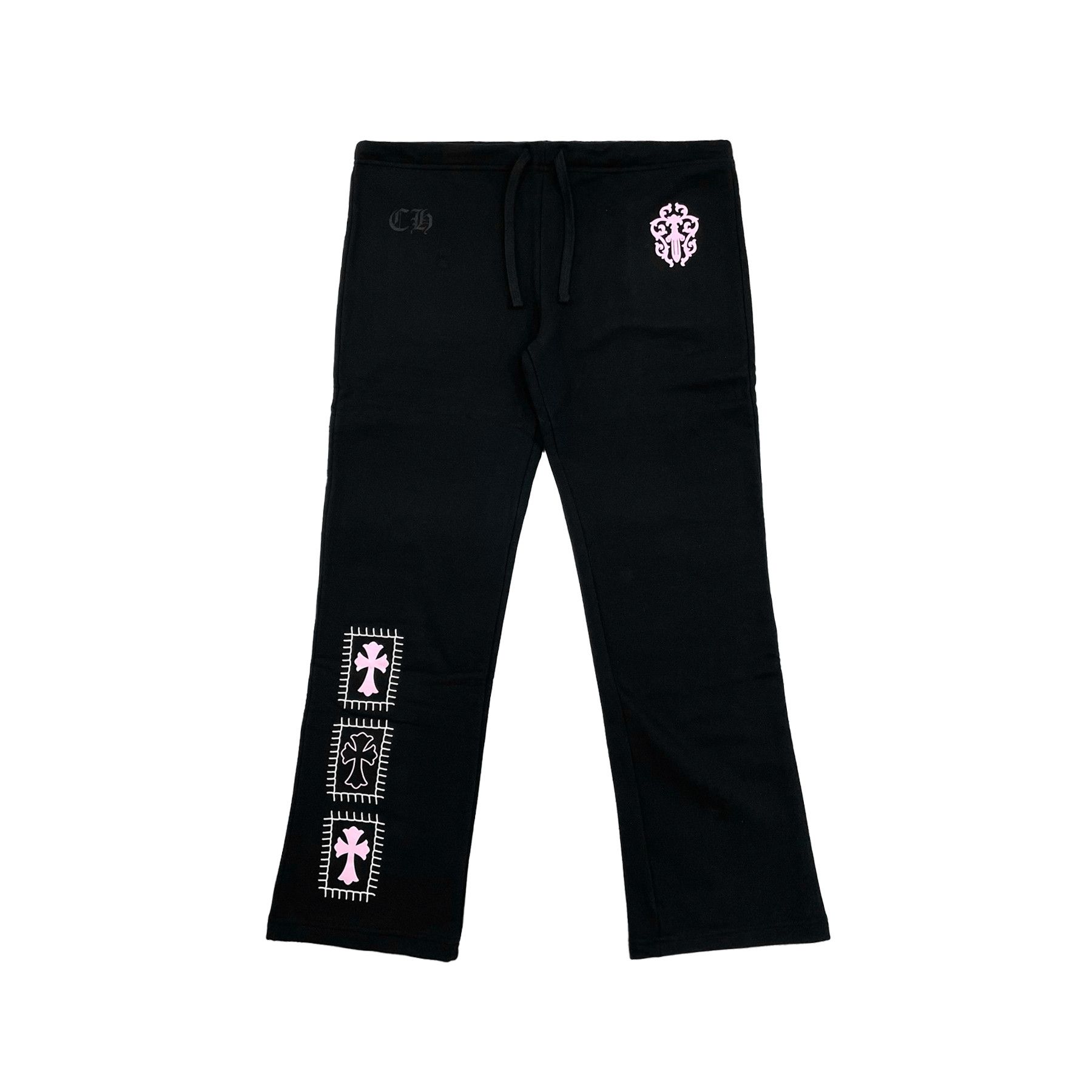 Chrome Hearts Chrome Hearts Deadly Doll Dagger Logo Sweatpants Size 35" - 1 Thumbnail