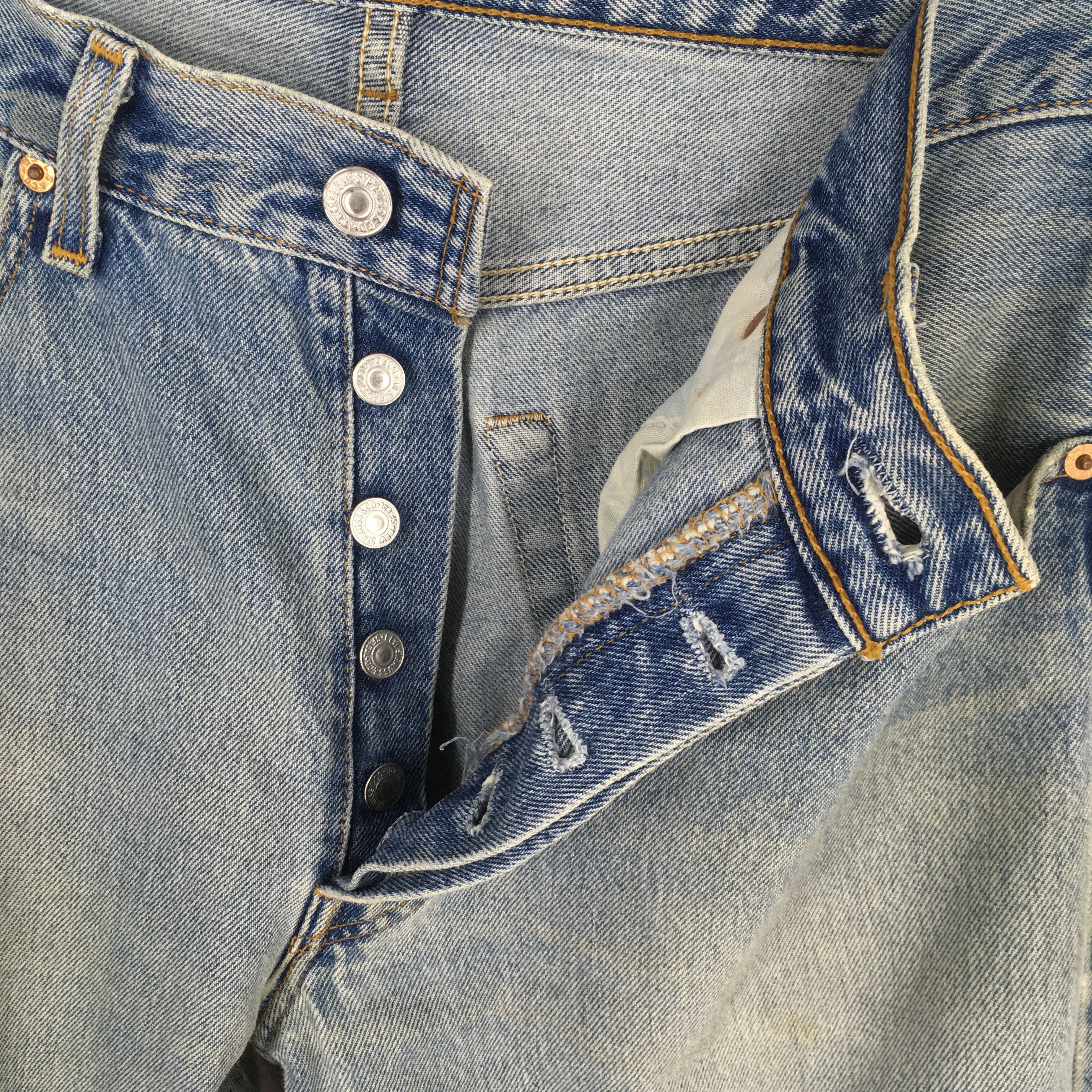 Levi's Size 30x29 Vintage 90s Levi's 501 Straight Cut Denim S1824 Size US 30 / EU 46 - 6 Thumbnail