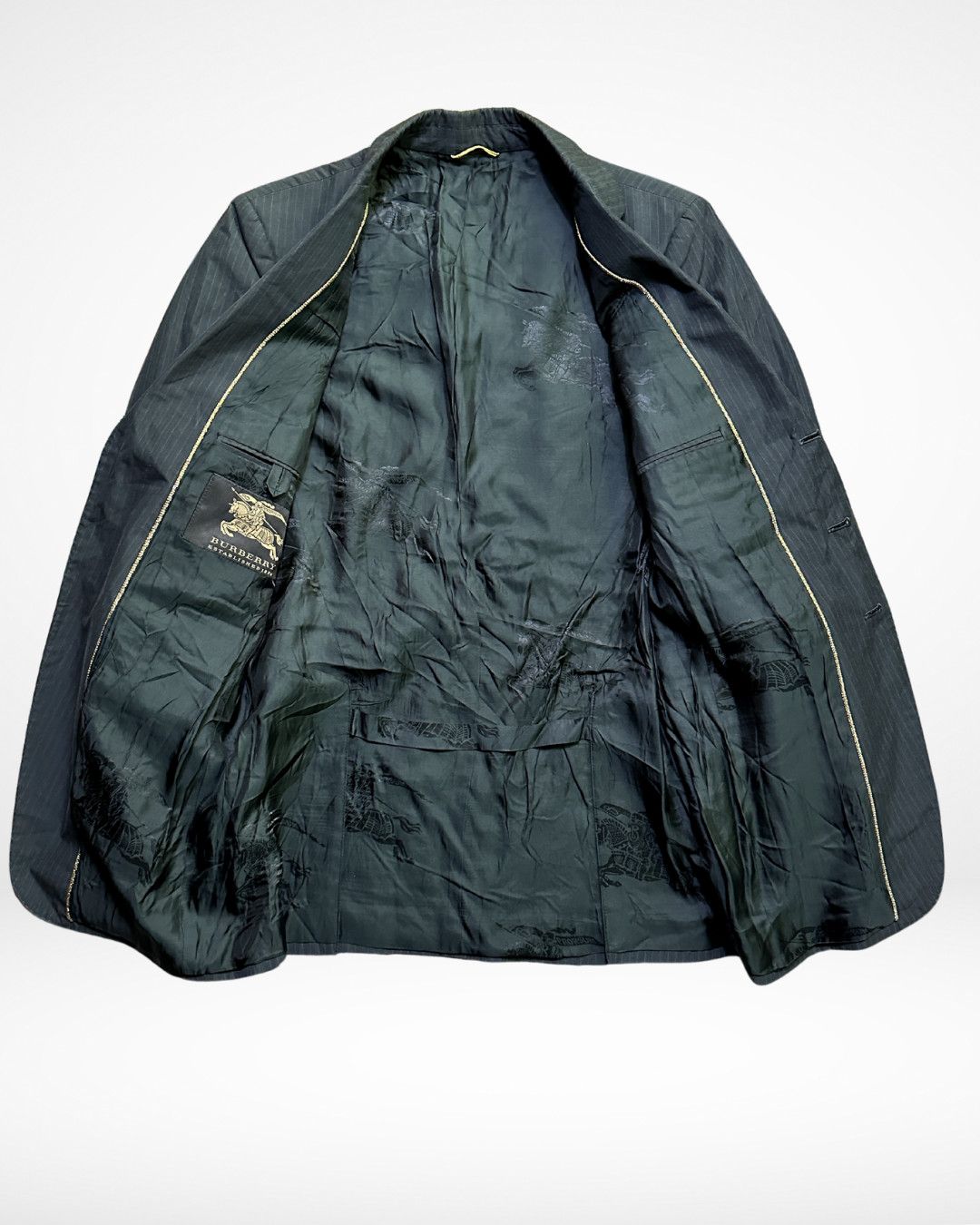 Burberry × Burberry Prorsum SS08 Christopher Bailey Gold Trimmed Lapel Jacket Size US M / EU 48-50 / 2 - 5 Thumbnail