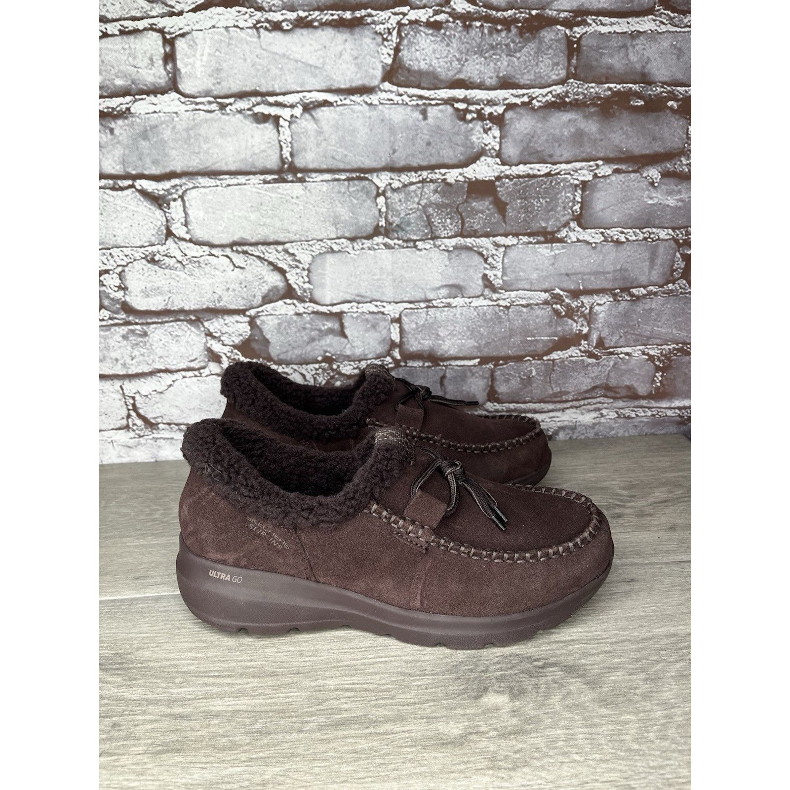 SKECHERS Skechers Glacial Ultra Millie Brown Suede Slip On Comfort Sh Size US 7.5 / IT 37.5 - 11 Thumbnail
