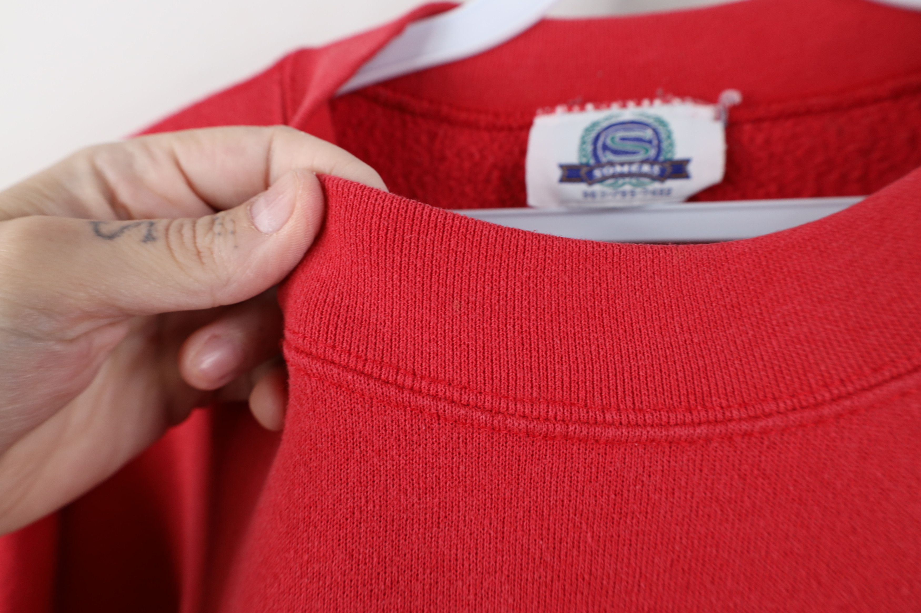 Vintage Vintage 90s Terra Community College Sweatshirt USA Red Size US XXL / EU 58 / 5 - 5 Thumbnail