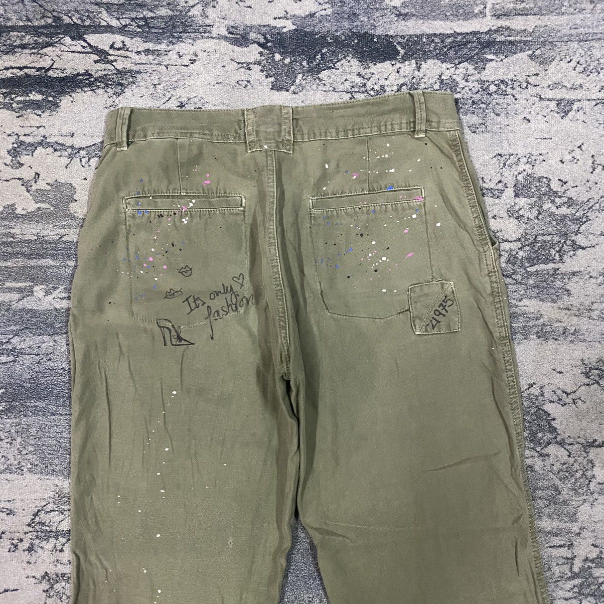 Japanese Brand Vtg Splash Spellout Patchwork Army Fatigue Baker Pants Size 30" / US 8 / IT 44 - 6 Thumbnail